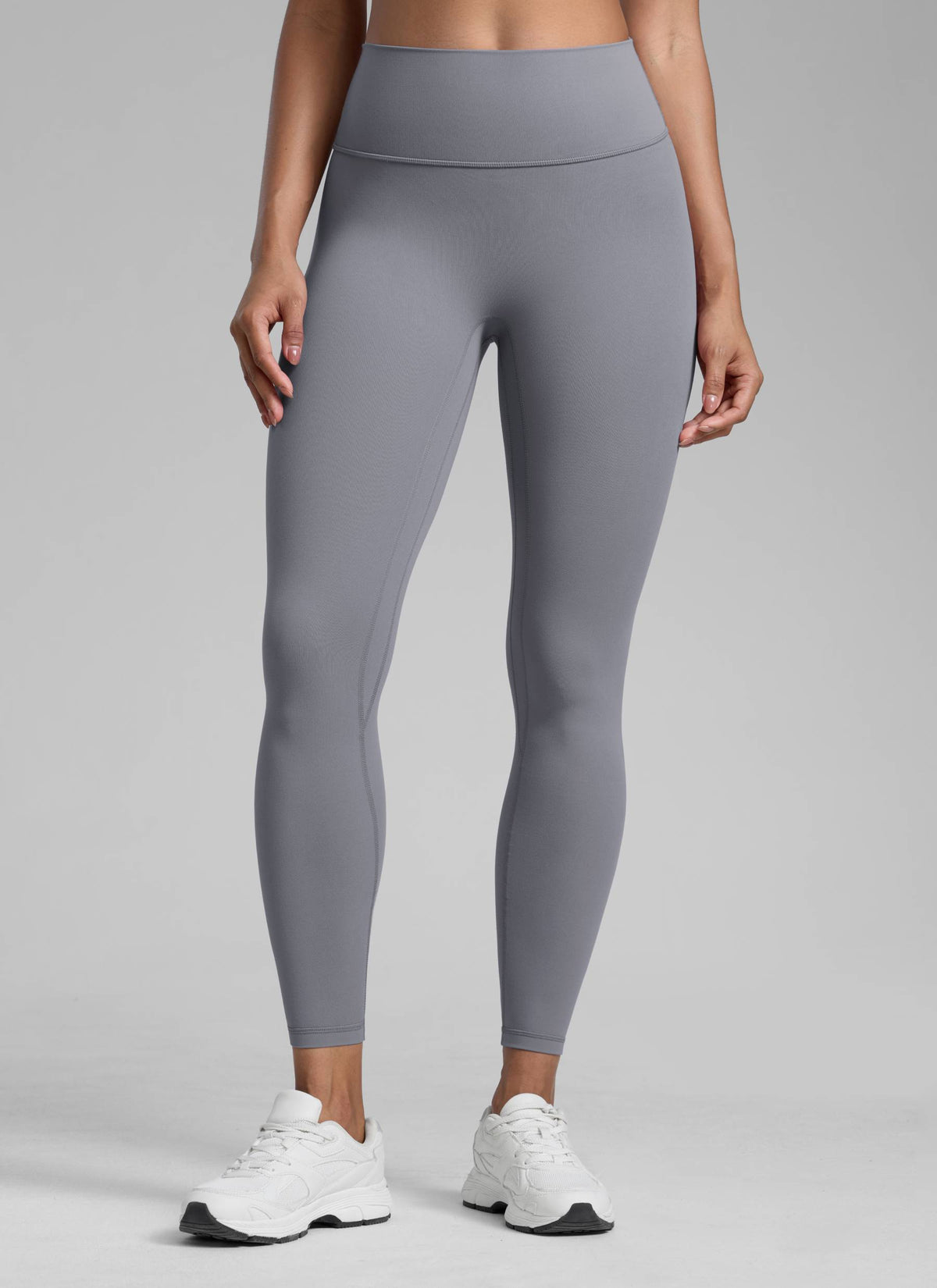 CRZ YOGA Damen Butterlift SecretSculpt Scrunch Butt Leggings - 64cm Solar Grau