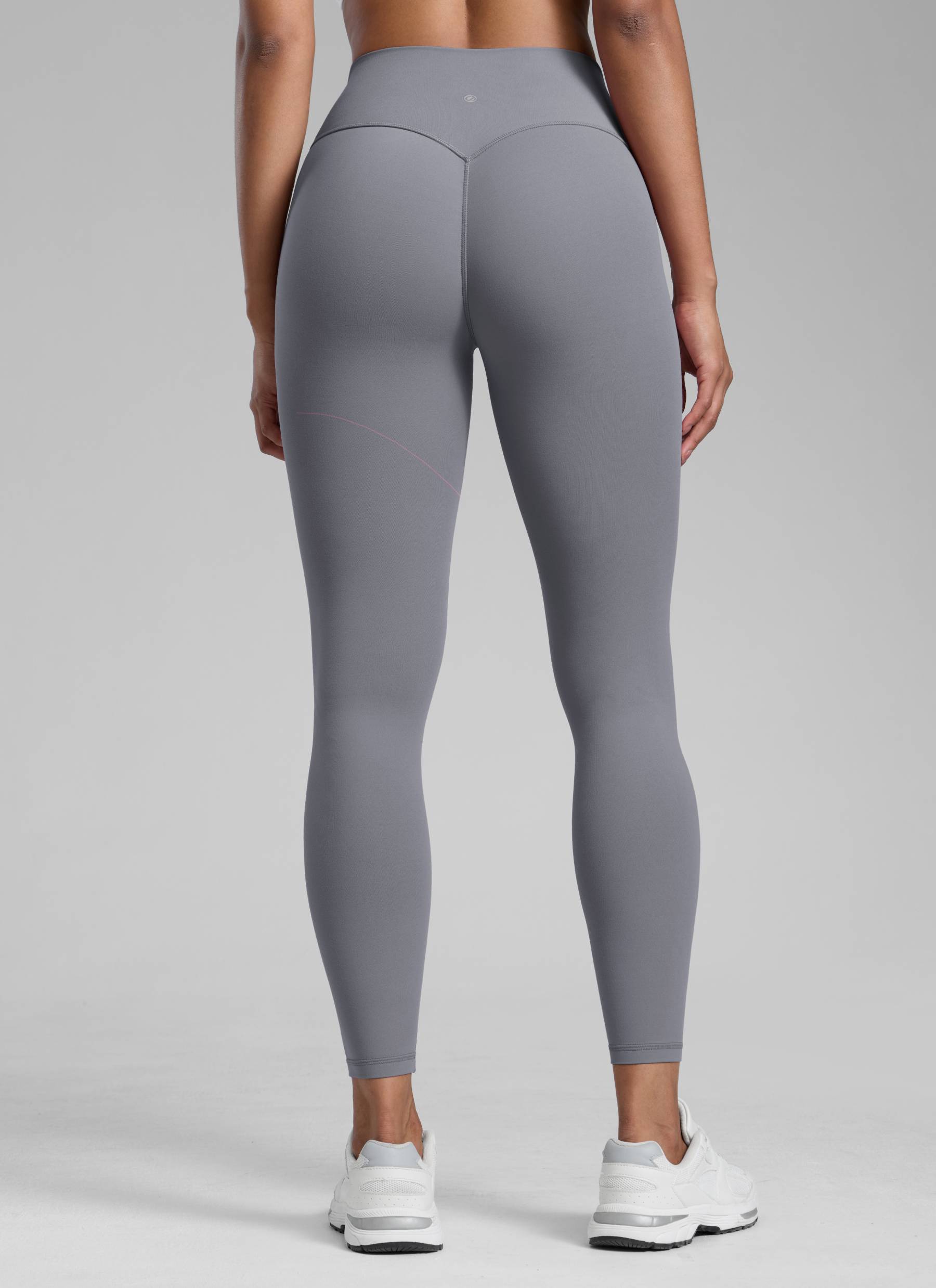 CRZ YOGA Damen Butterlift SecretSculpt Scrunch Butt Leggings - 64cm Solar Grau
