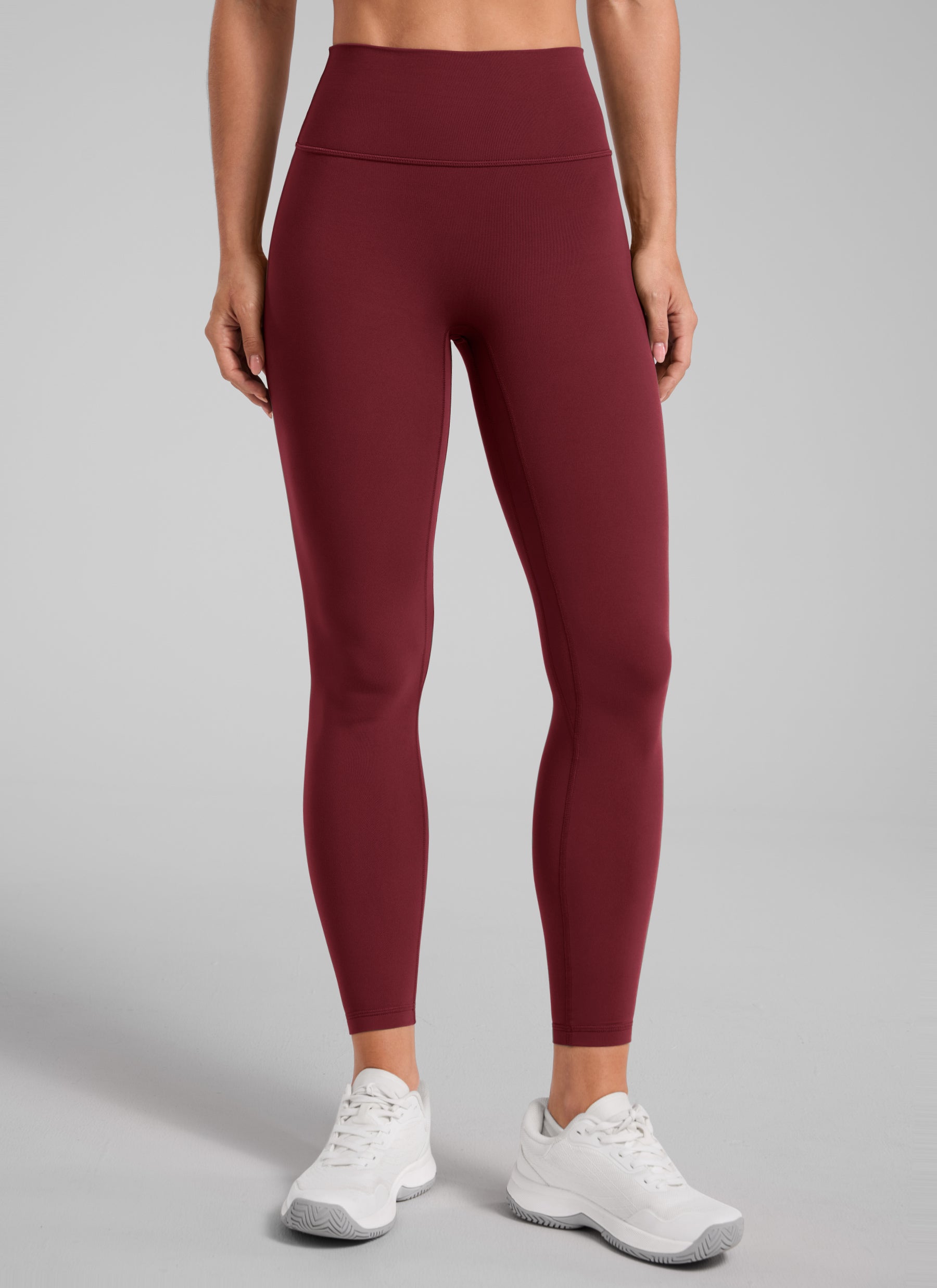 CRZ YOGA Damen Butterlift SecretSculpt Scrunch Butt Leggings - 64cm Burgund-Bucht