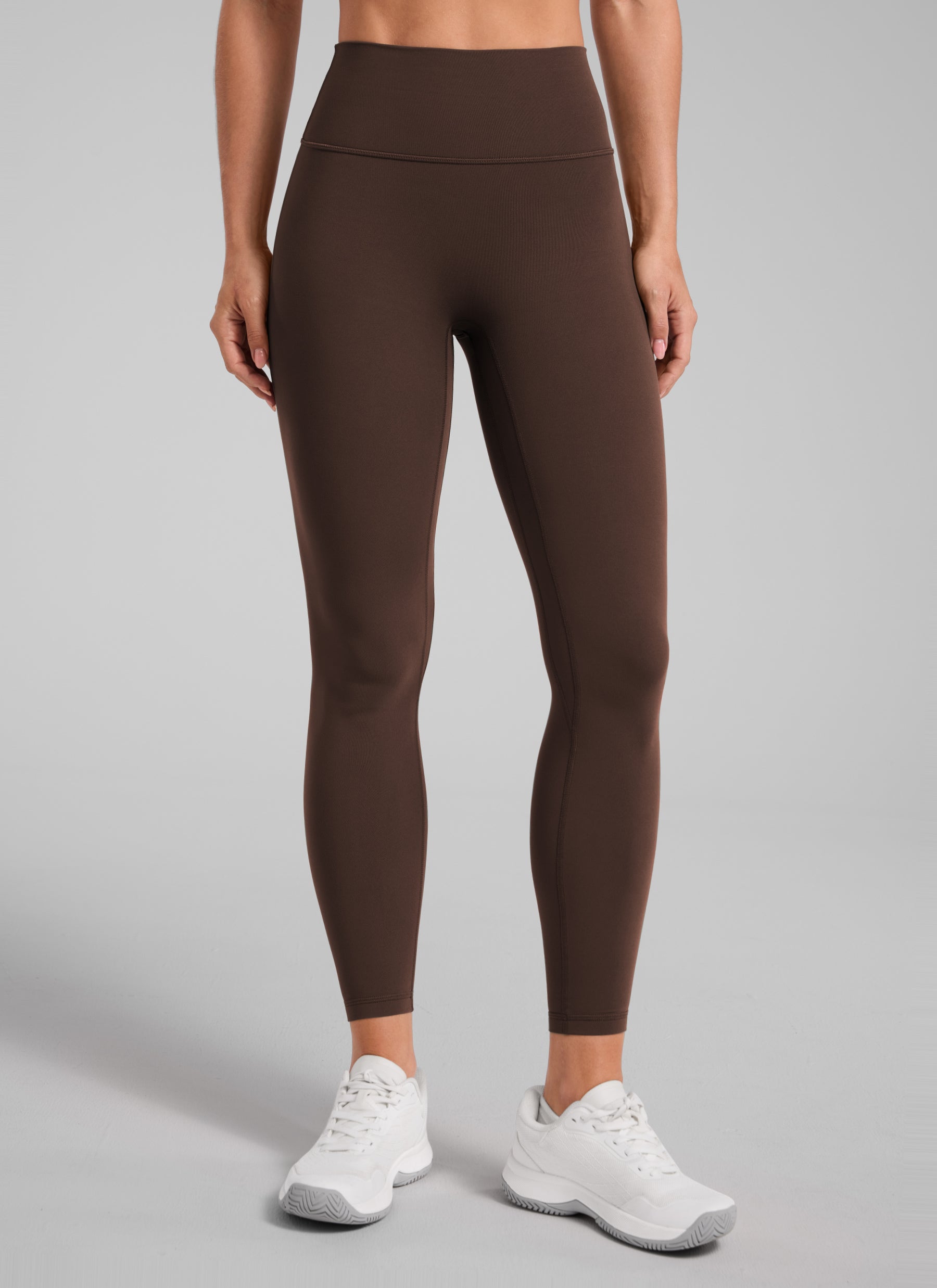 CRZ YOGA Damen Butterlift SecretSculpt Scrunch Butt Leggings - 64cm Walnussbraun
