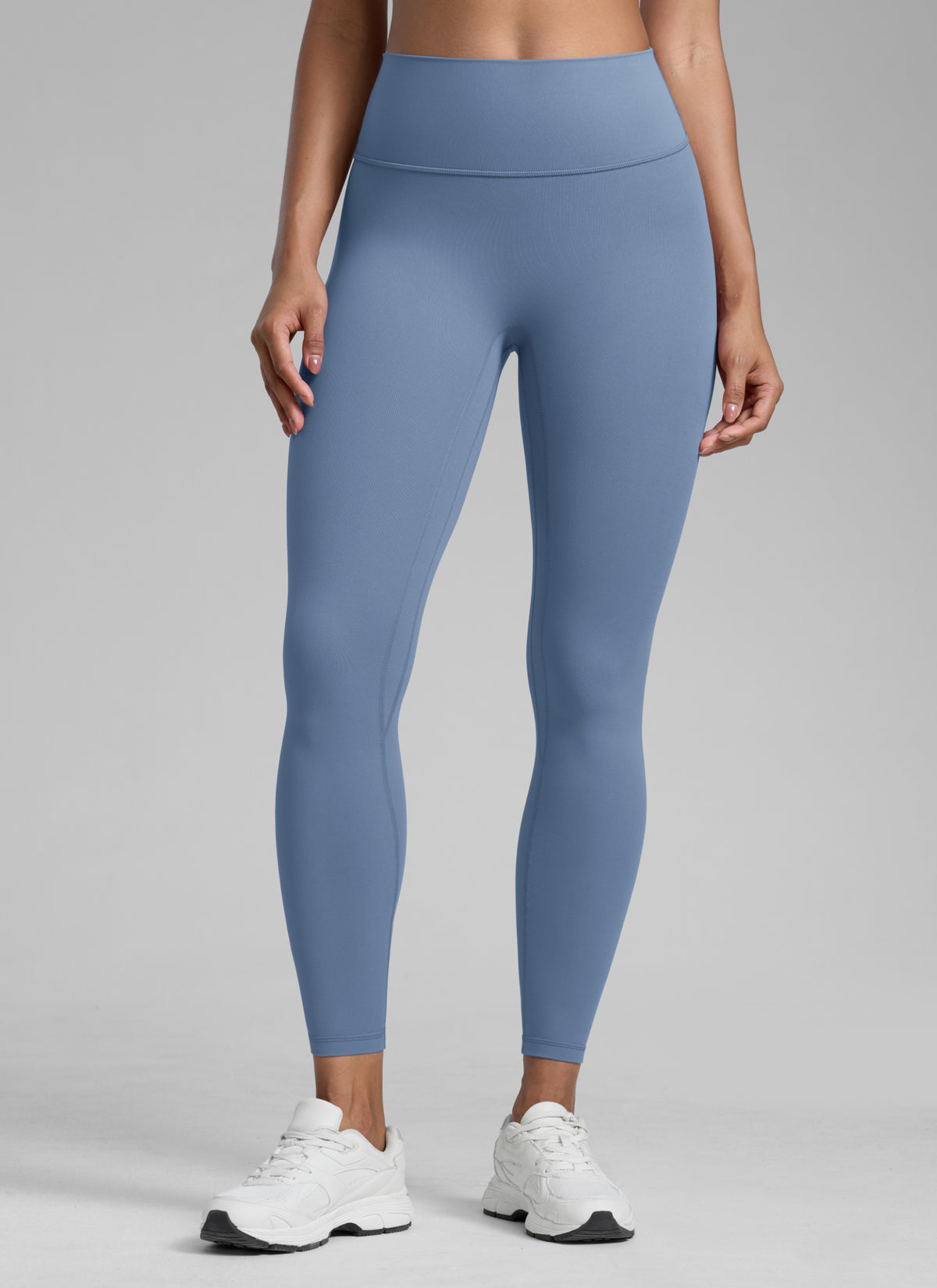 CRZ YOGA Damen Butterlift SecretSculpt Scrunch Butt Leggings - 64cm Gewaschener Denim @model_info:S2