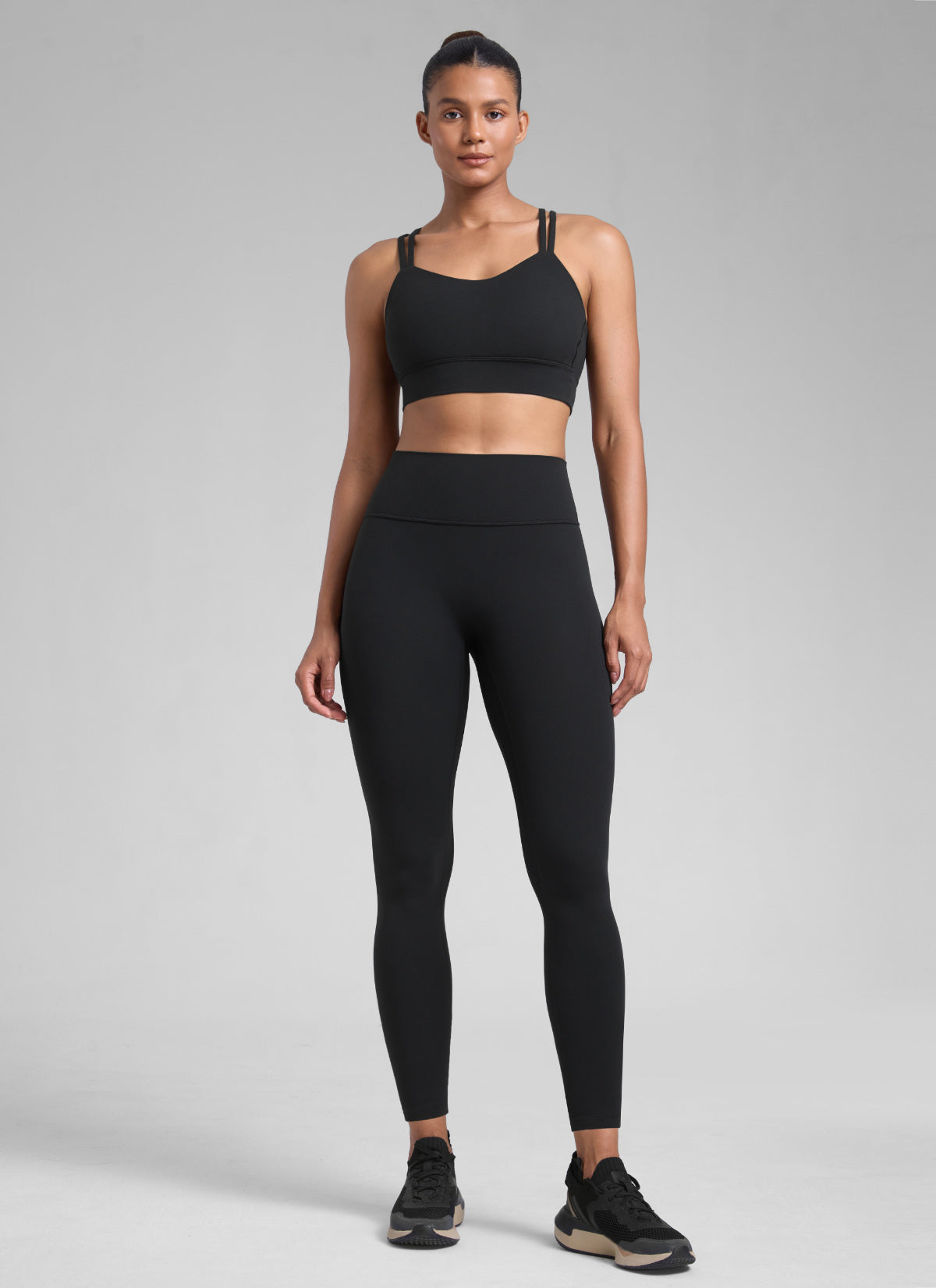 CRZ YOGA Damen Butterlift SecretSculpt Scrunch Butt Leggings - 71cm Schwarz