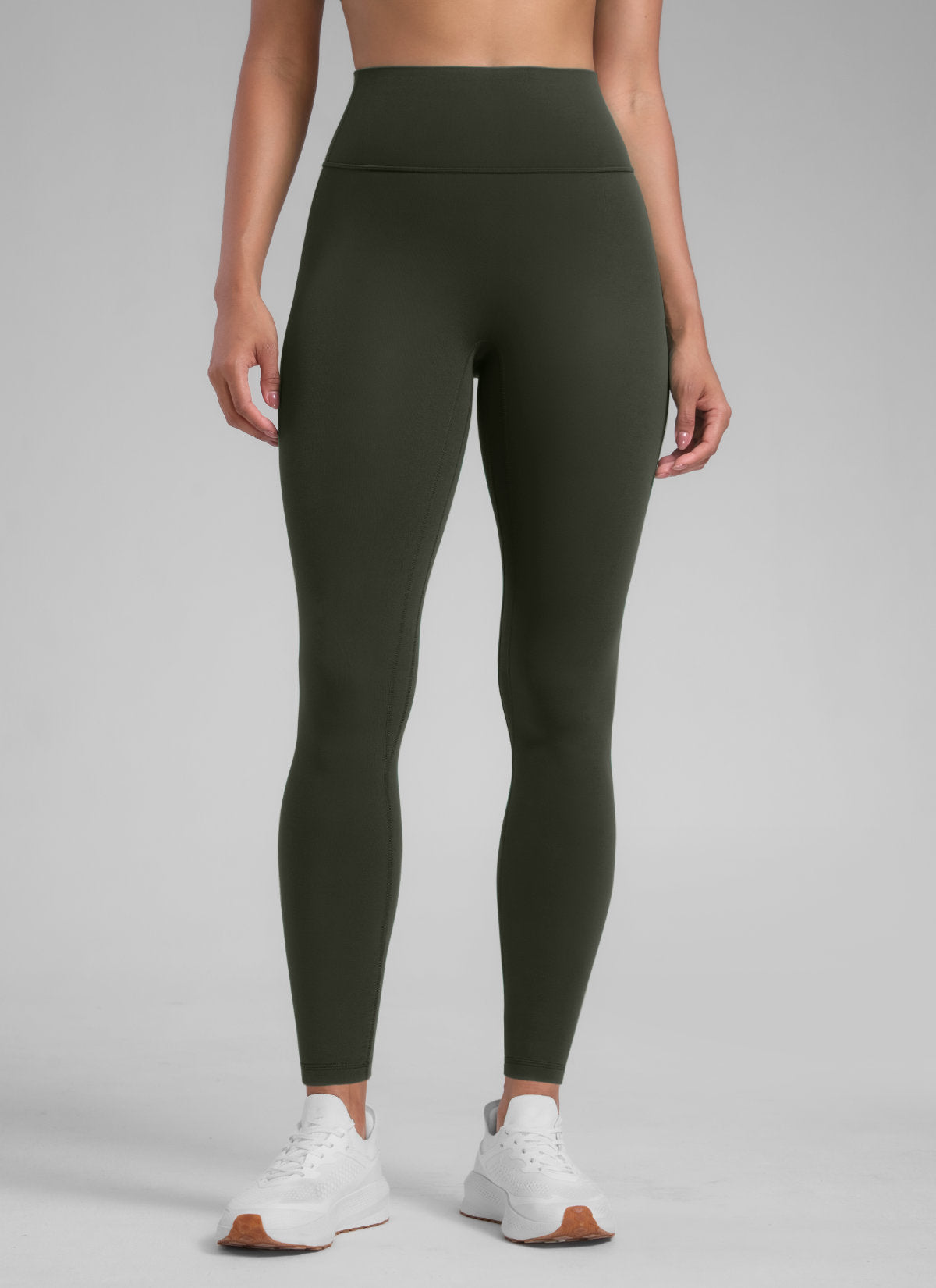 CRZ YOGA Damen Butterlift SecretSculpt Scrunch Butt Leggings - 71cm Olivgrün