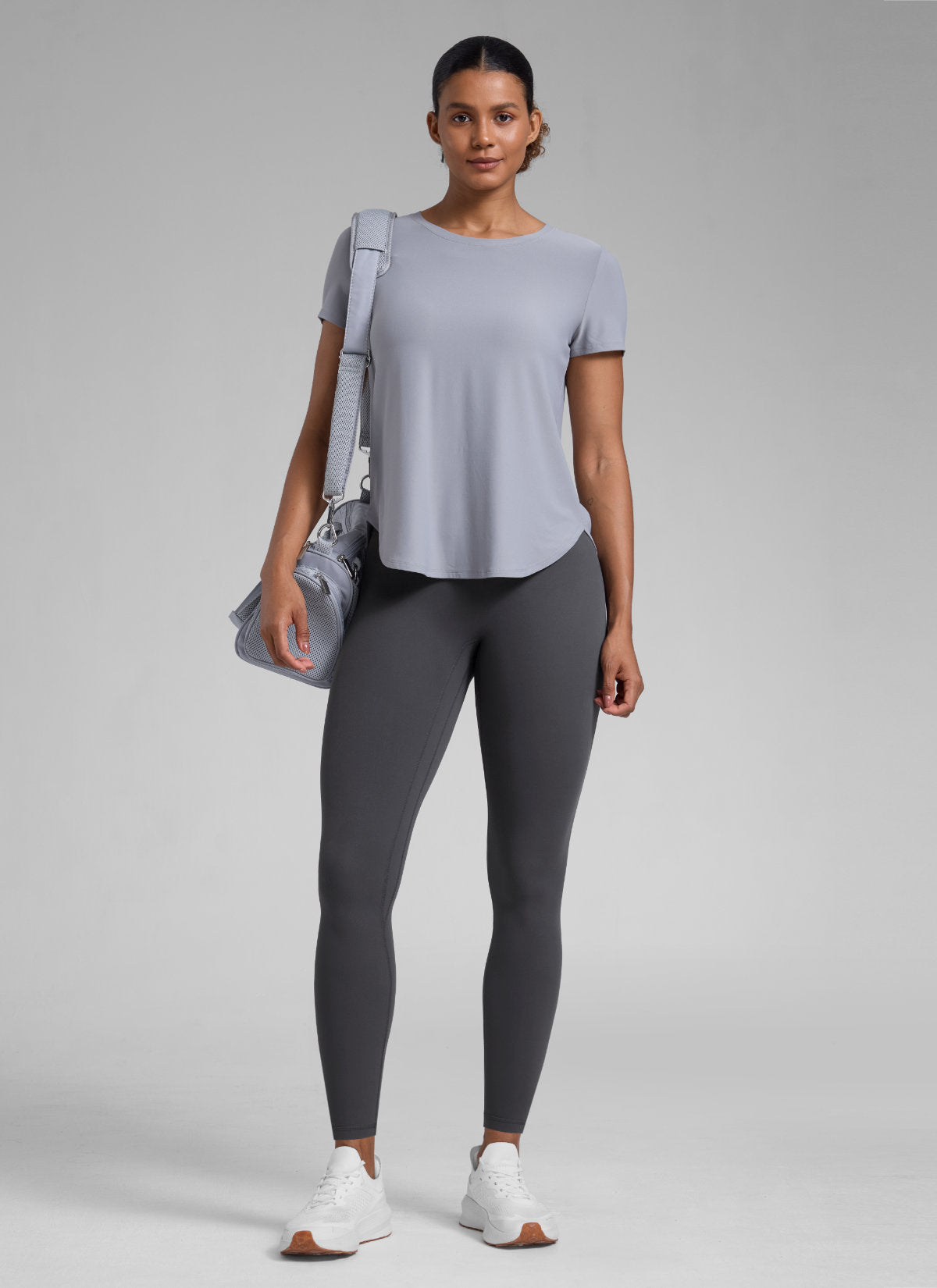 CRZ YOGA Damen Butterlift SecretSculpt Scrunch Butt Leggings - 71cm Mysteriöses Grau