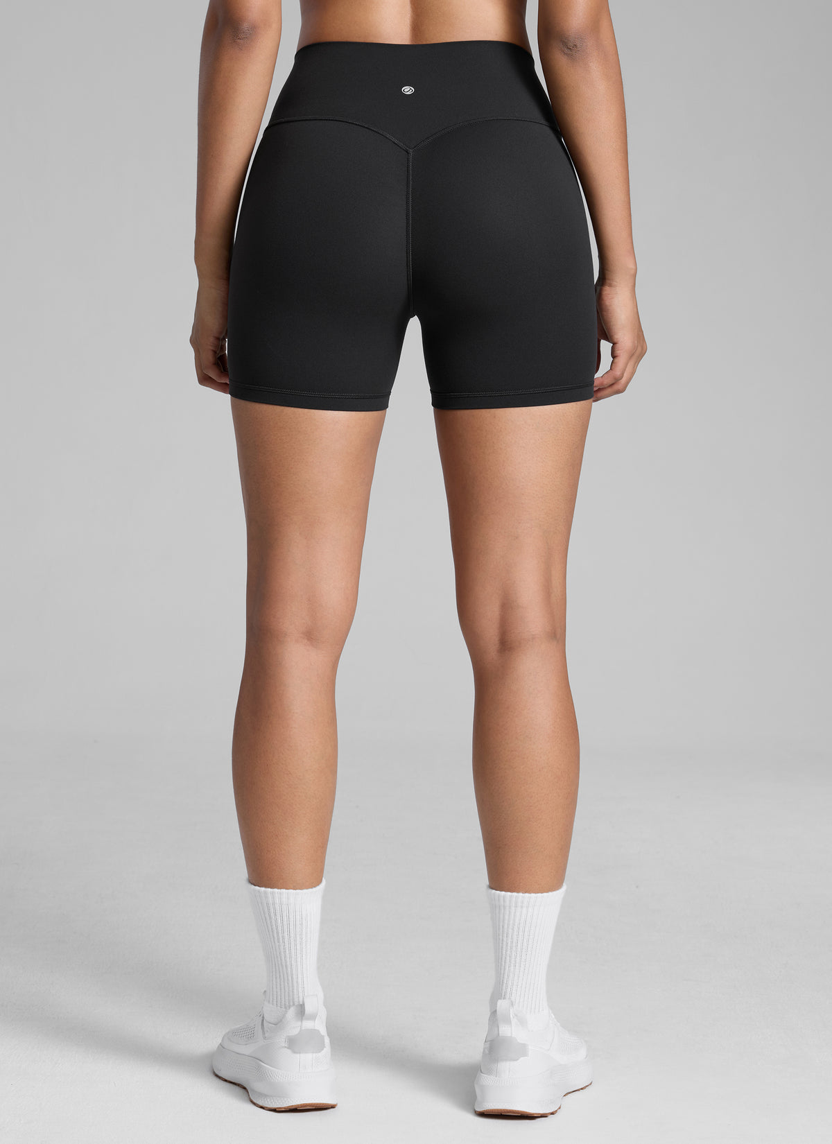 CRZ YOGA Damen Butterlift SecretSculpt Scrunch Butt Lifting Shorts10cm Schwarz