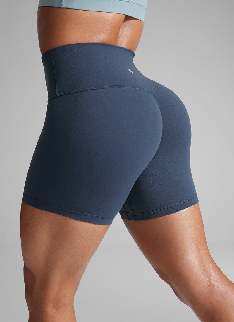 CRZ YOGA Damen Butterlift SecretSculpt Scrunch Butt Lifting Shorts10cm Sternenlicht