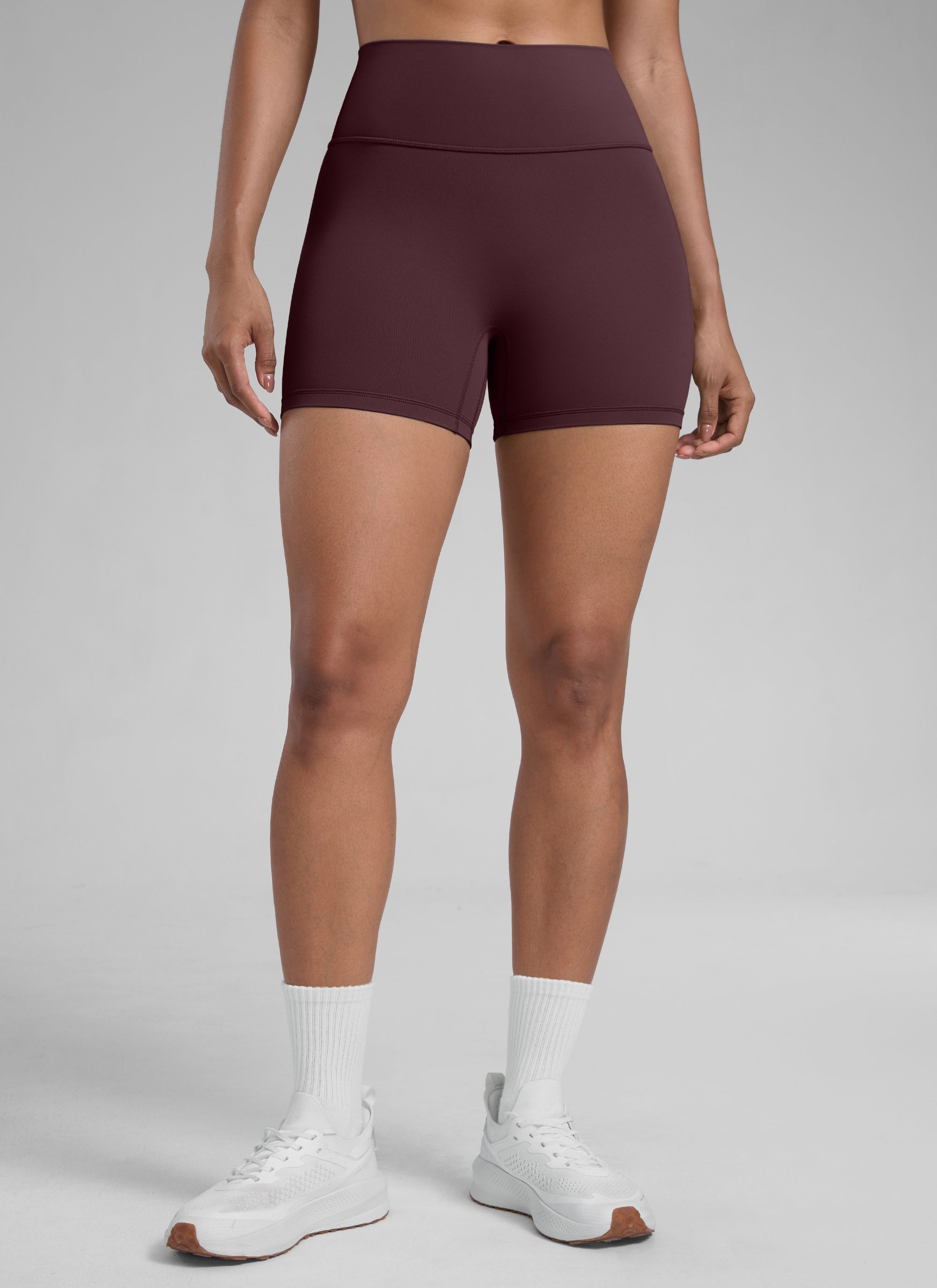 CRZ YOGA Damen Butterlift SecretSculpt Scrunch Butt Lifting Shorts10cm Reife Pflaume