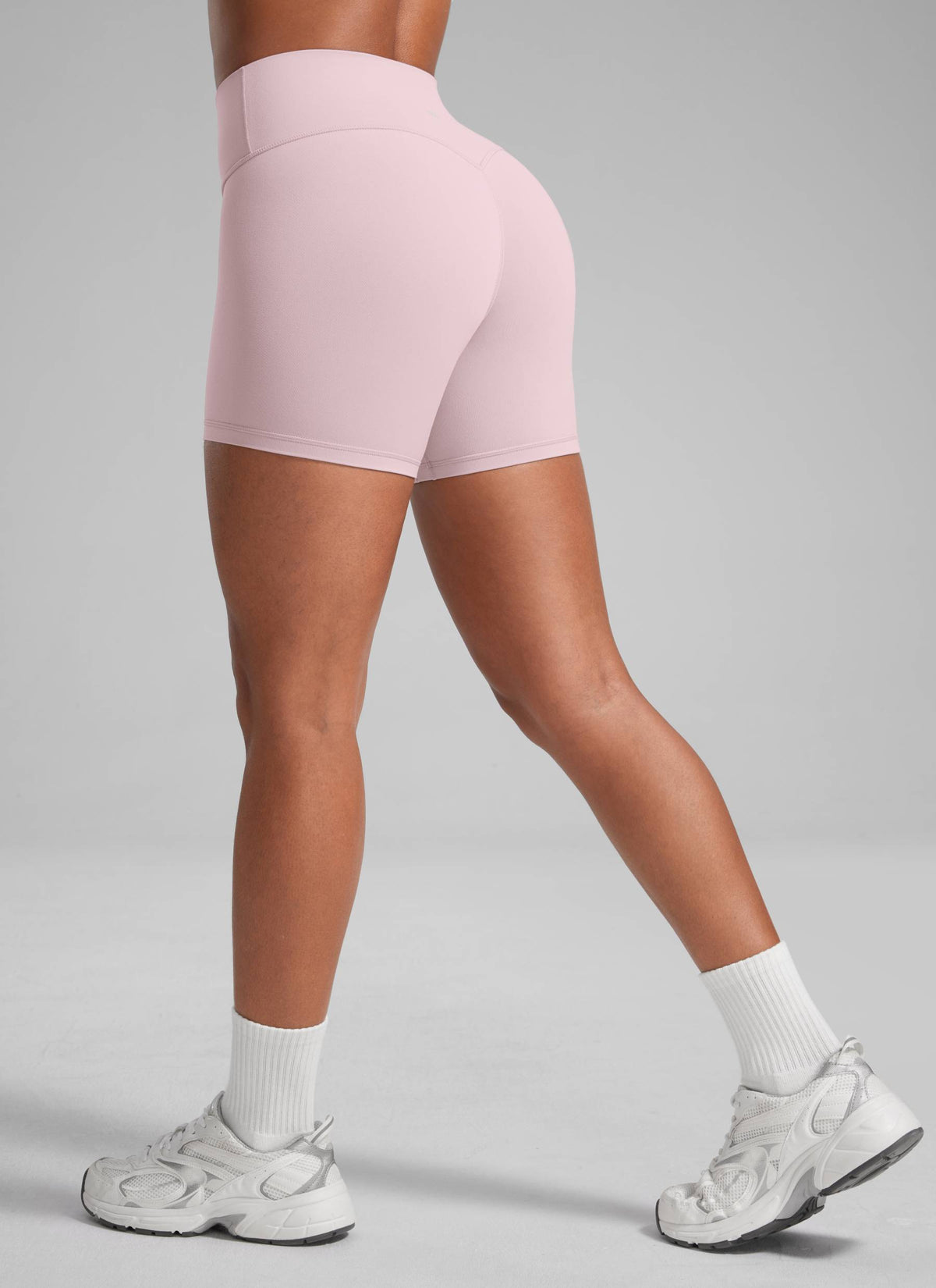 CRZ YOGA Damen Butterlift SecretSculpt Scrunch Butt Lifting Shorts10cm Rosa Haze