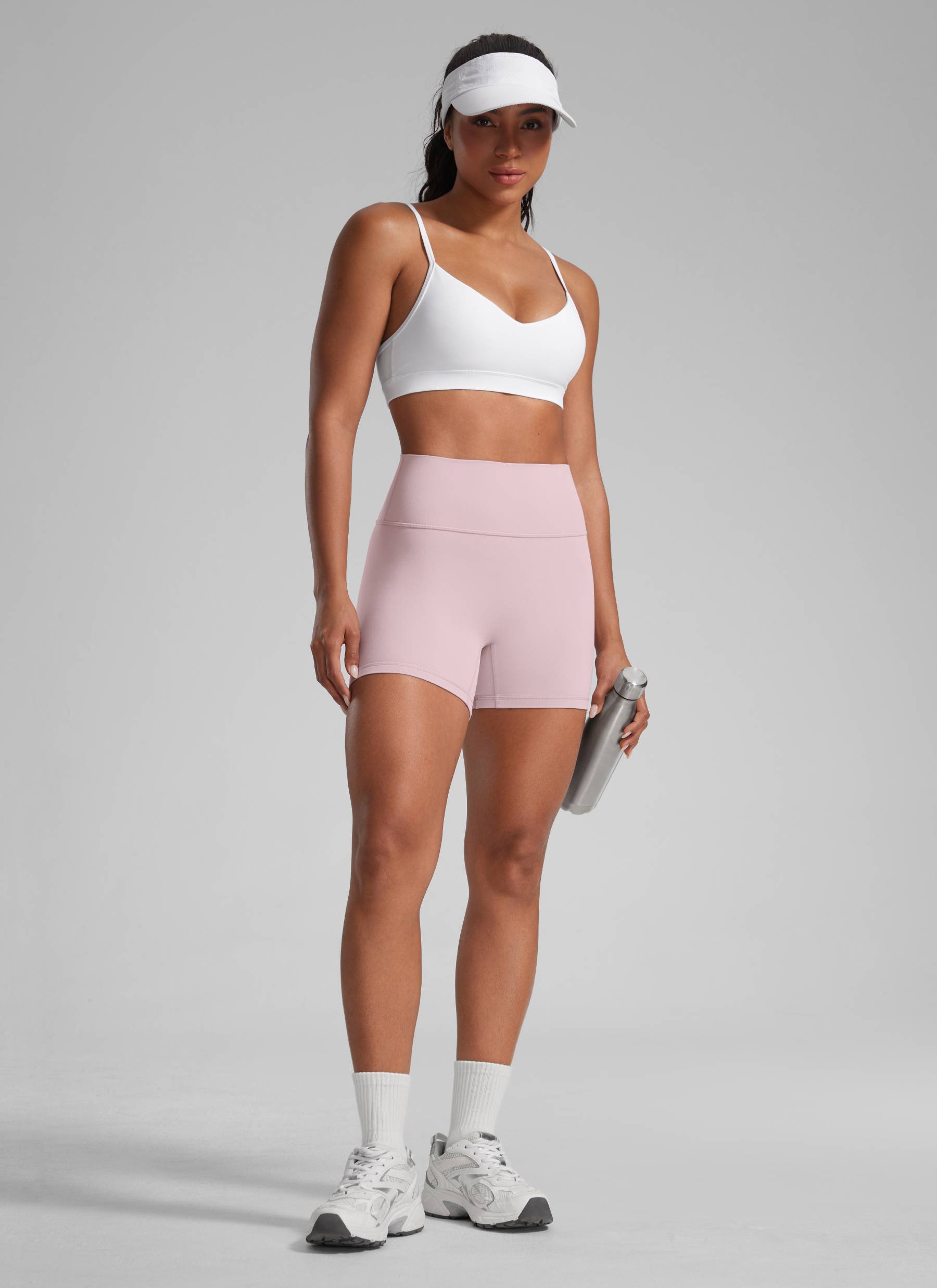 CRZ YOGA Damen Butterlift SecretSculpt Scrunch Butt Lifting Shorts10cm Rosa Haze