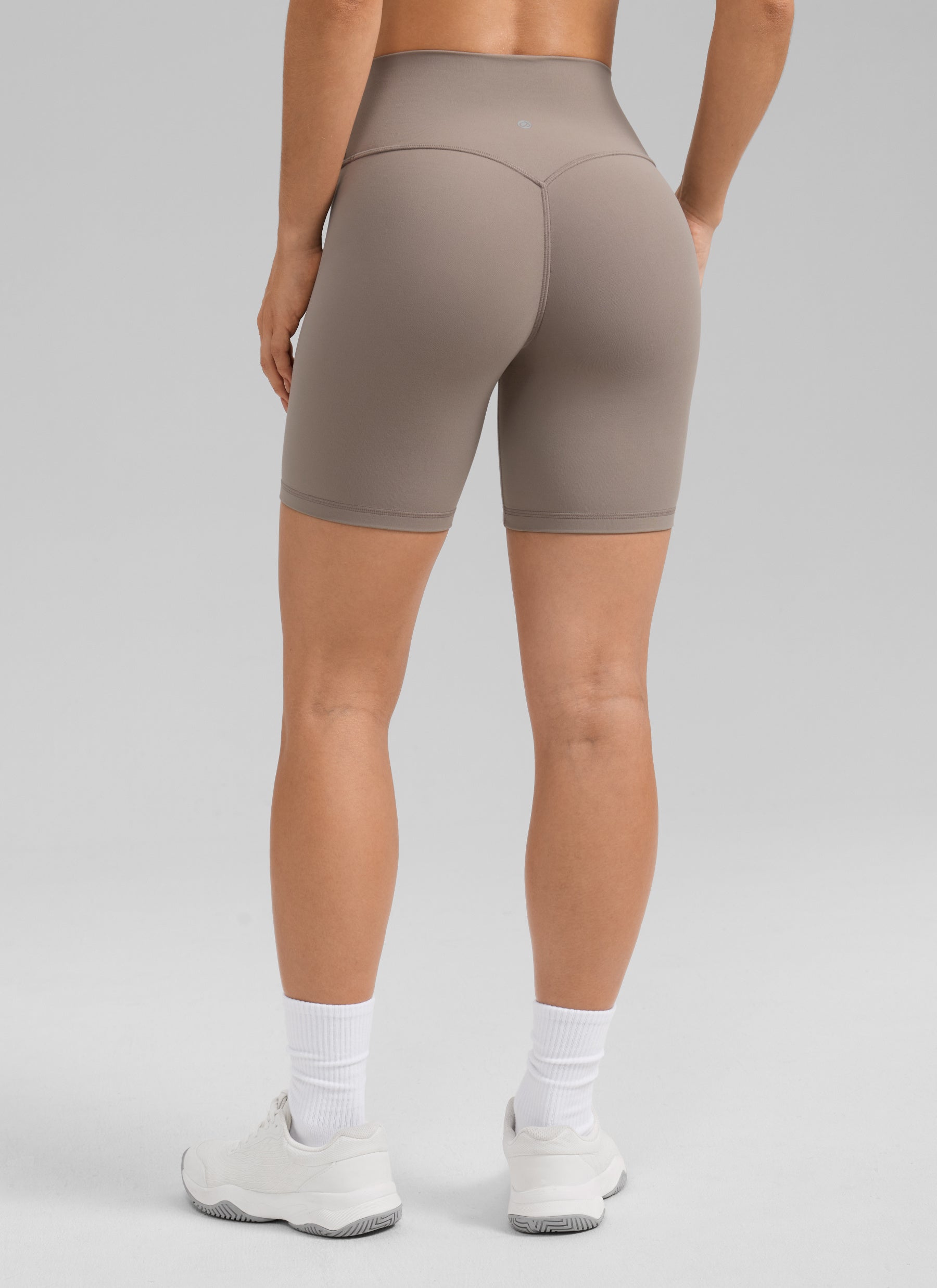 CRZ YOGA Damen Butterlift SecretSculpt Butt Lifting Shorts - 15cm Cremiger Milchkaffee