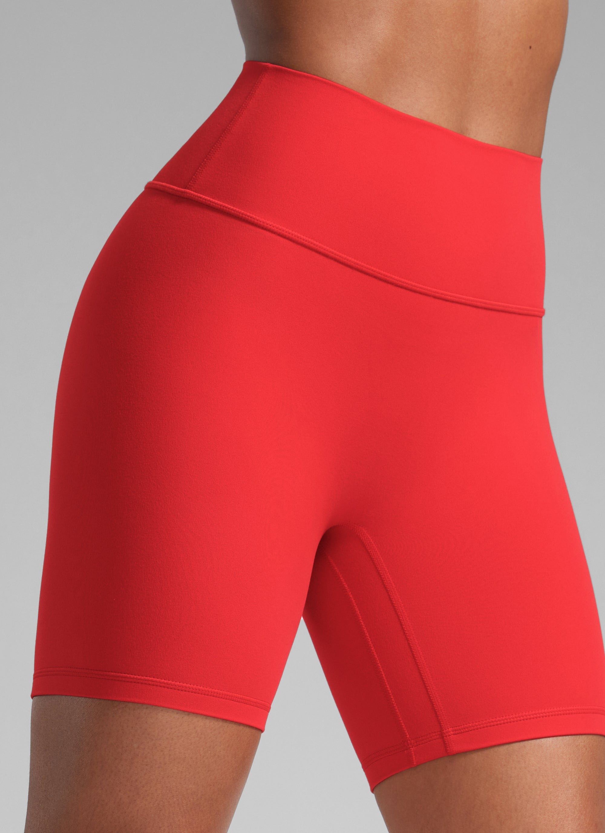 CRZ YOGA Damen Butterlift SecretSculpt Butt Lifting Shorts - 15cm Tiefrot