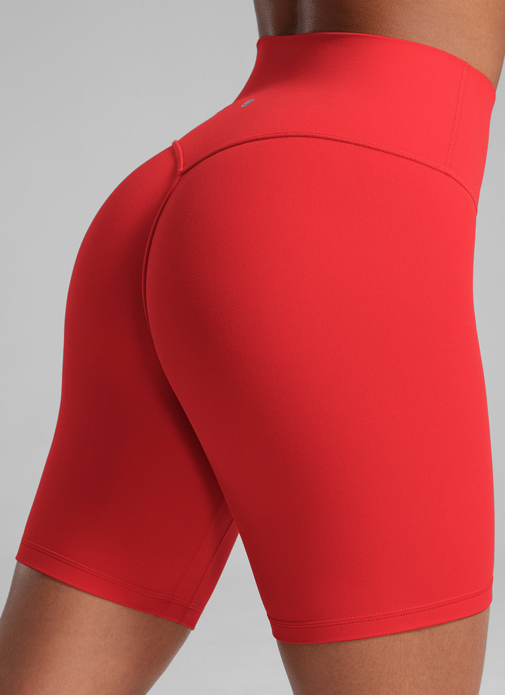 CRZ YOGA Damen Butterlift SecretSculpt Butt Lifting Shorts - 15cm Tiefrot