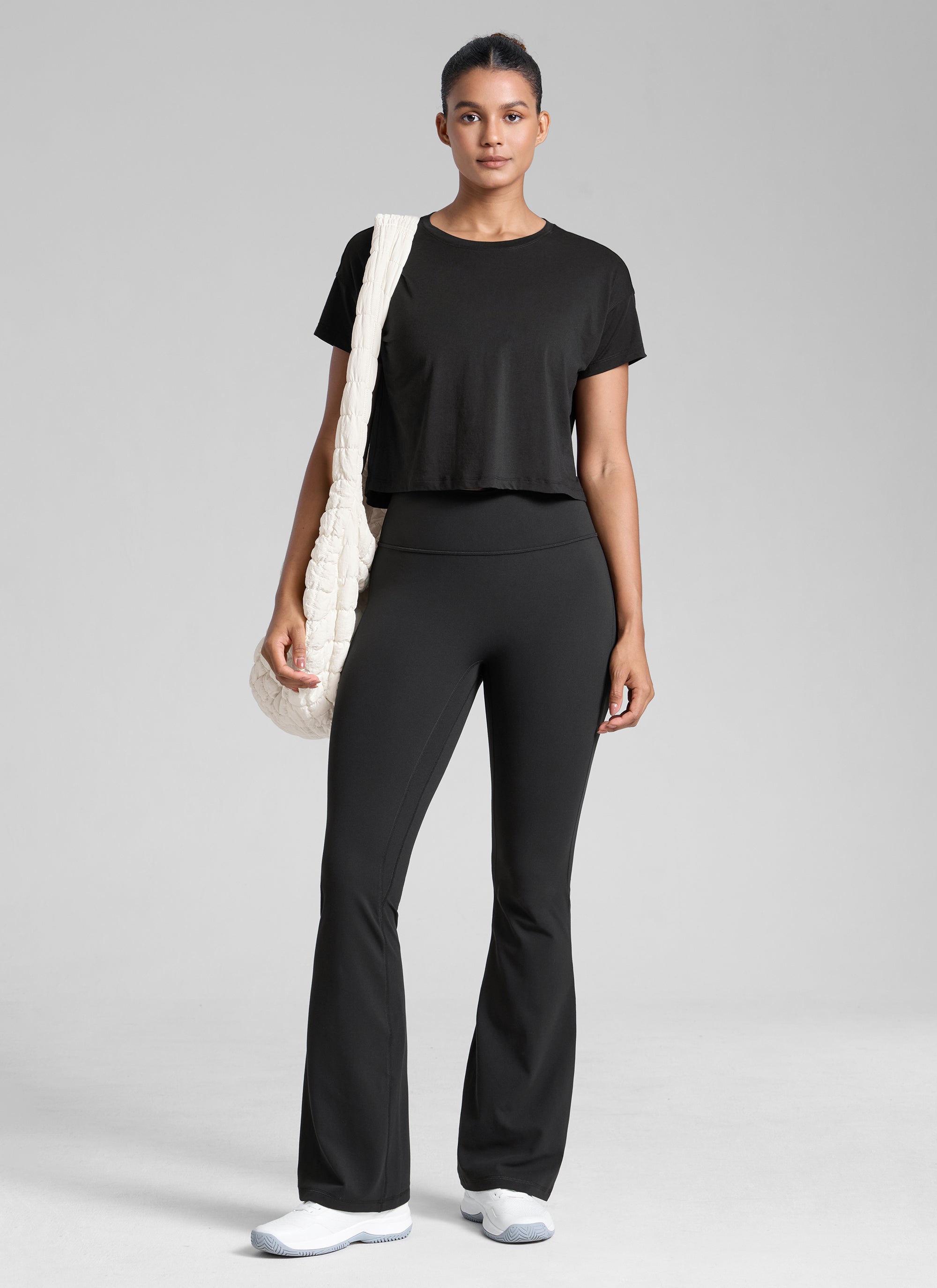 CRZ YOGA Damen Butterlift SecretSculpt Leggings - 79 cm Schwarz