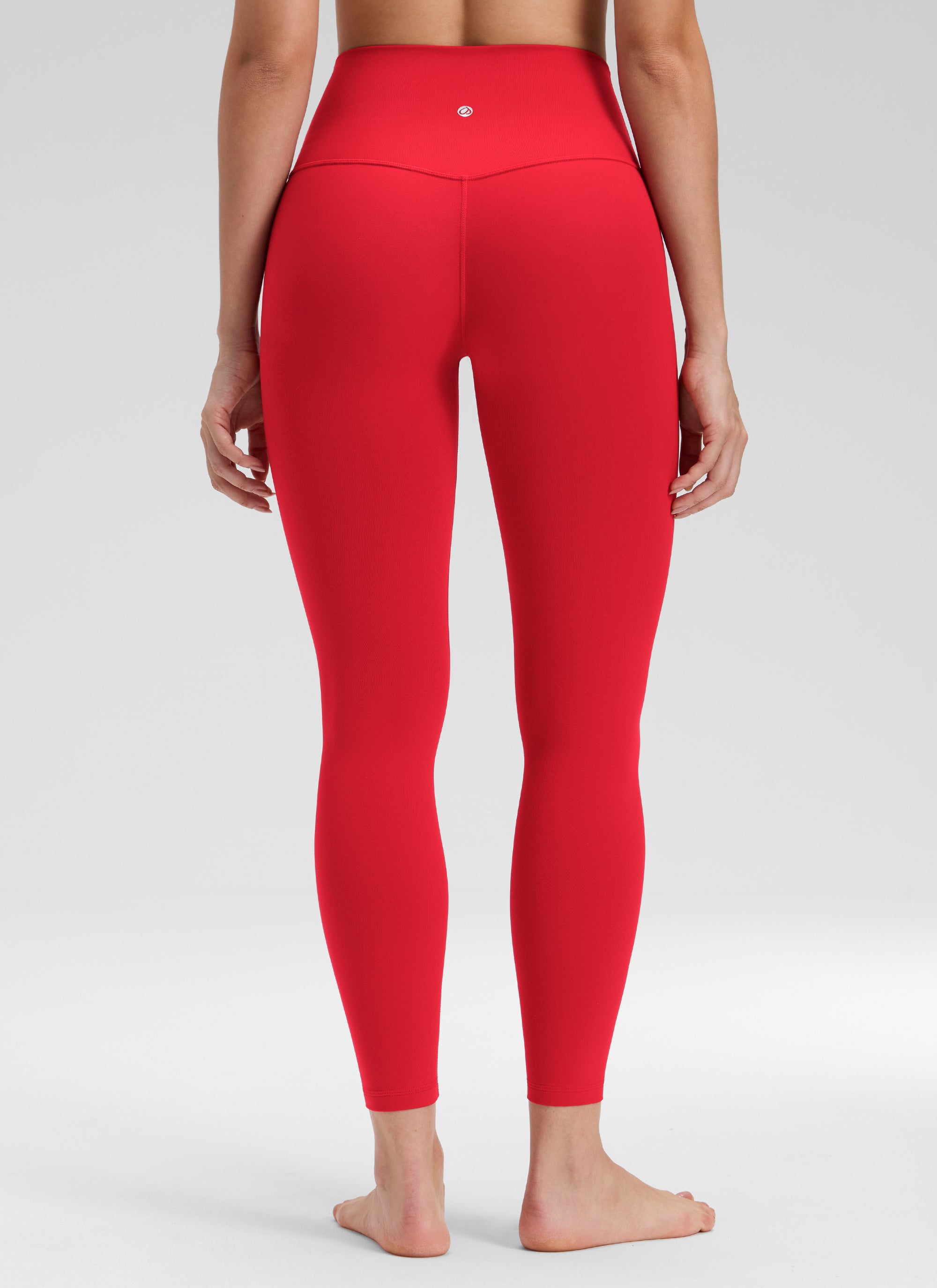 CRZ YOGA Damen Butterluxe Keine Vordernaht Yoga Leggings - 64cm Aurora Rot