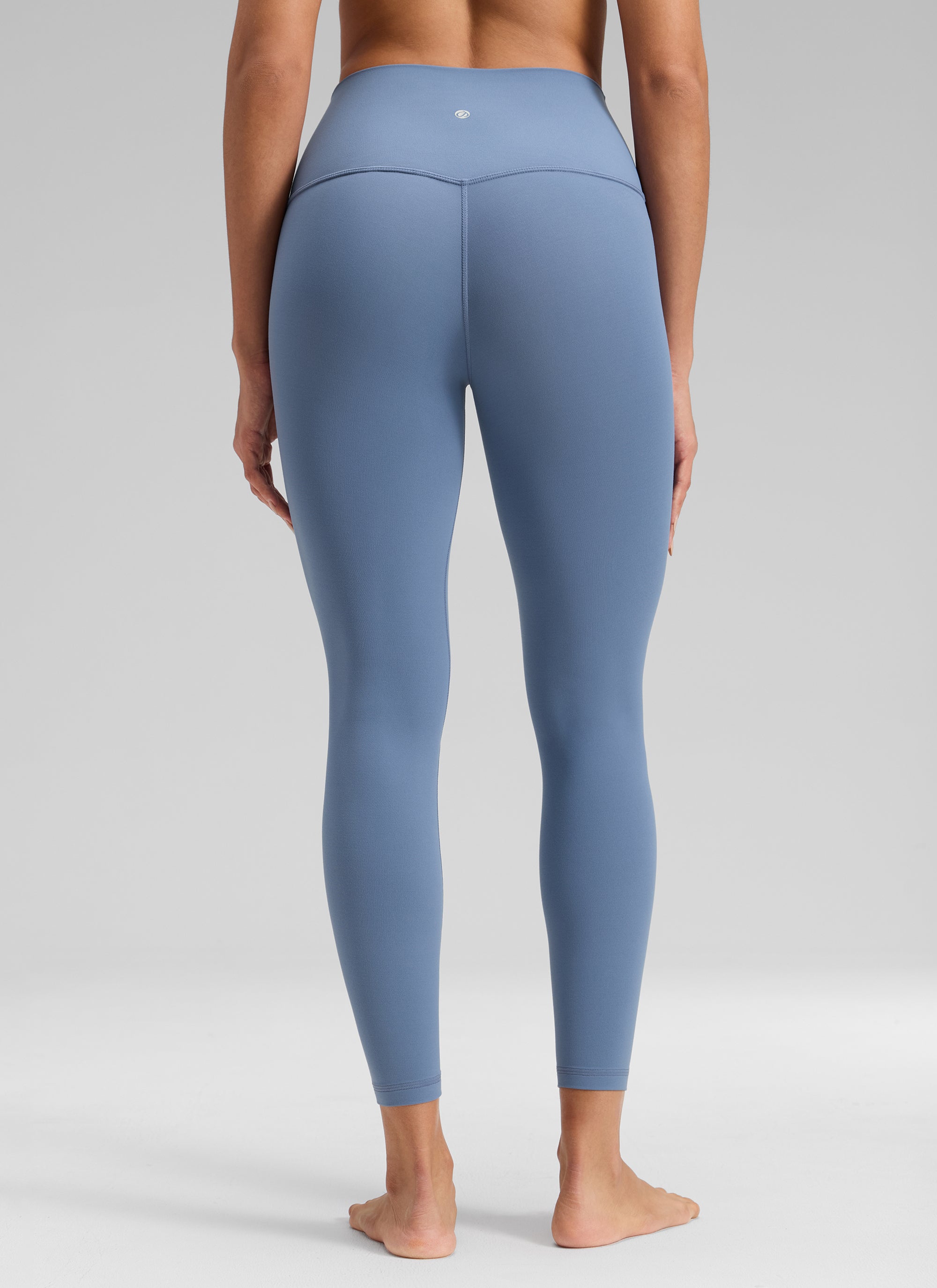 CRZ YOGA Damen Butterluxe Keine Vordernaht Yoga Leggings - 64cm Gewaschener Denim