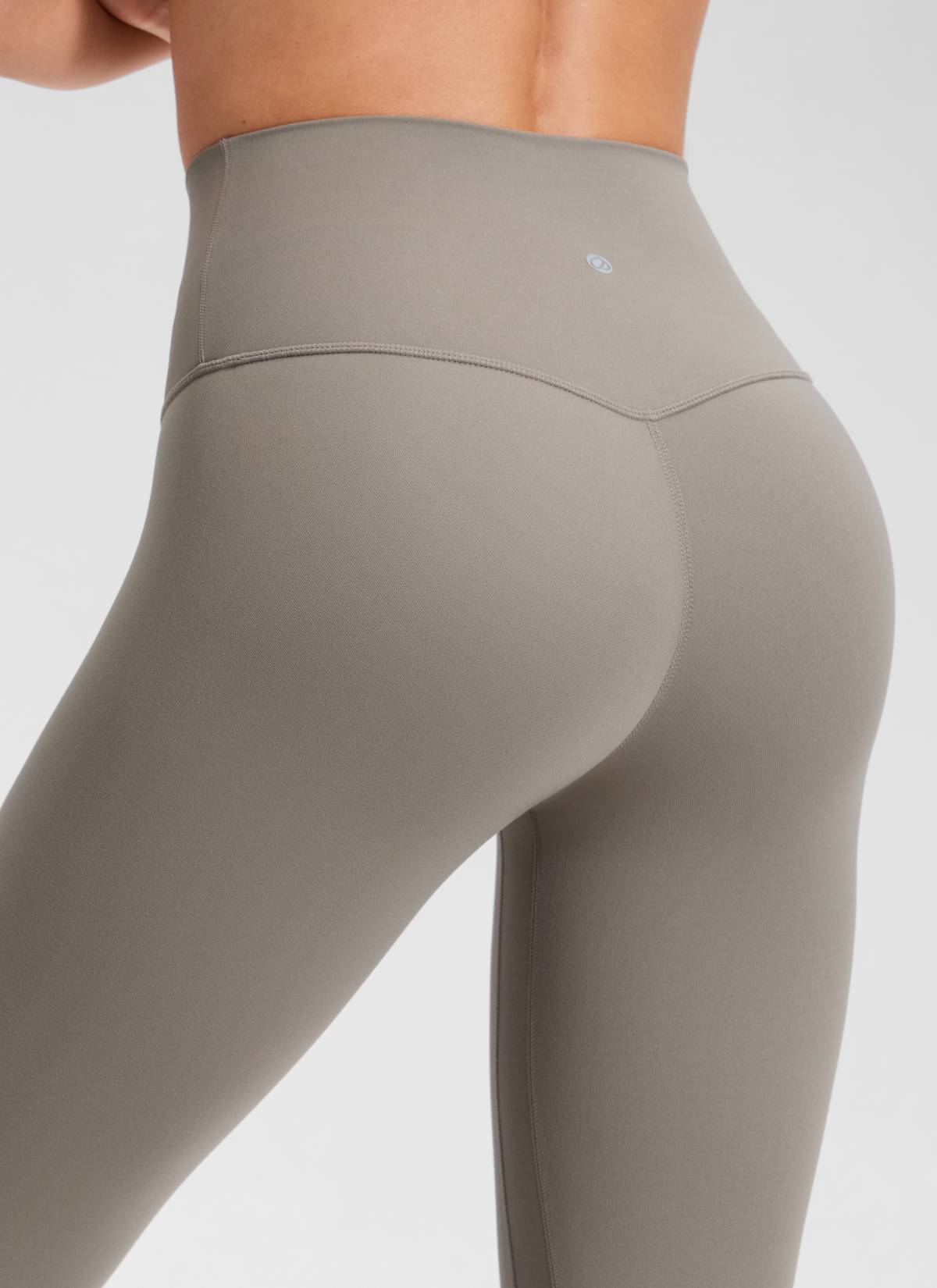 CRZ YOGA Damen Butterluxe Keine Vordernaht Yoga Leggings - 64cm Warmes Aschgrau