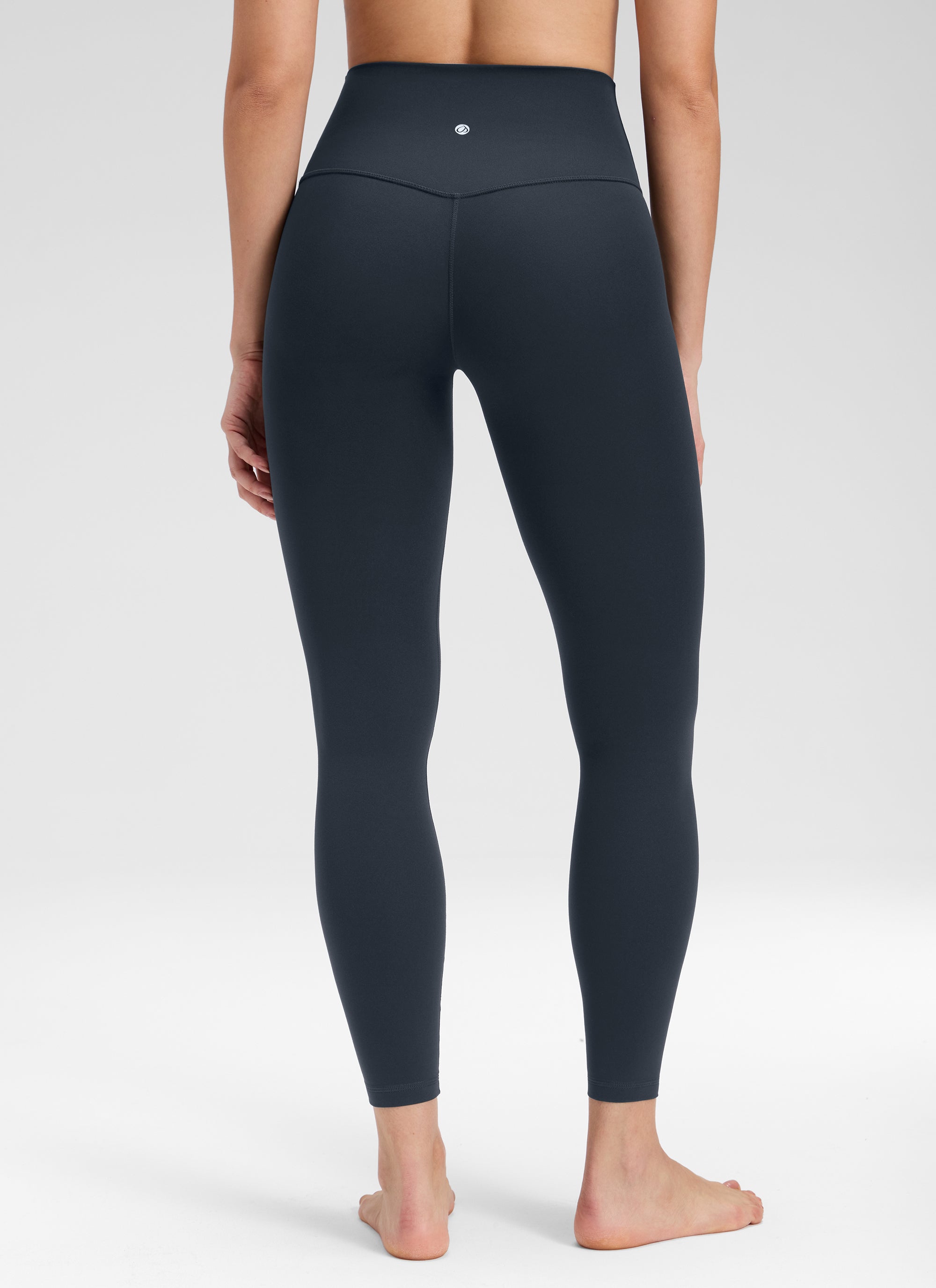 CRZ YOGA Damen Butterluxe Keine Vordernaht Yoga Leggings - 64cm Echte Marine