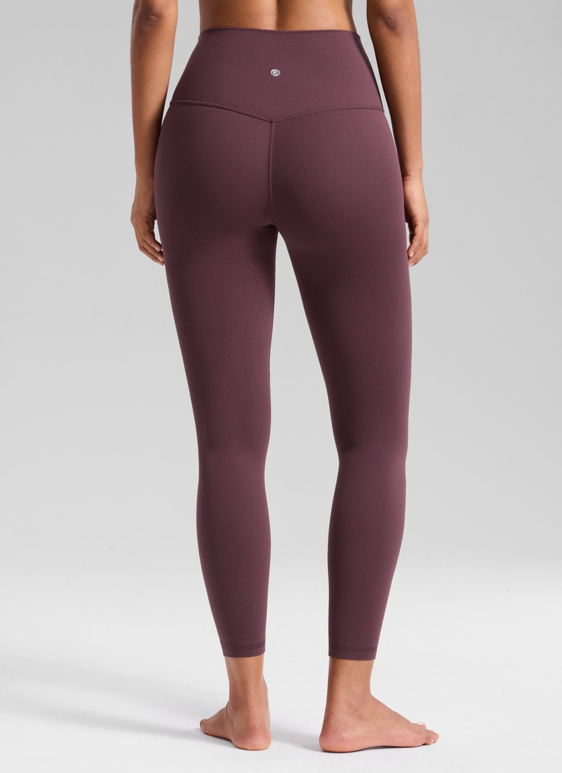 CRZ YOGA Damen Butterluxe Keine Vordernaht Yoga Leggings - 64cm Pflaumenbraun