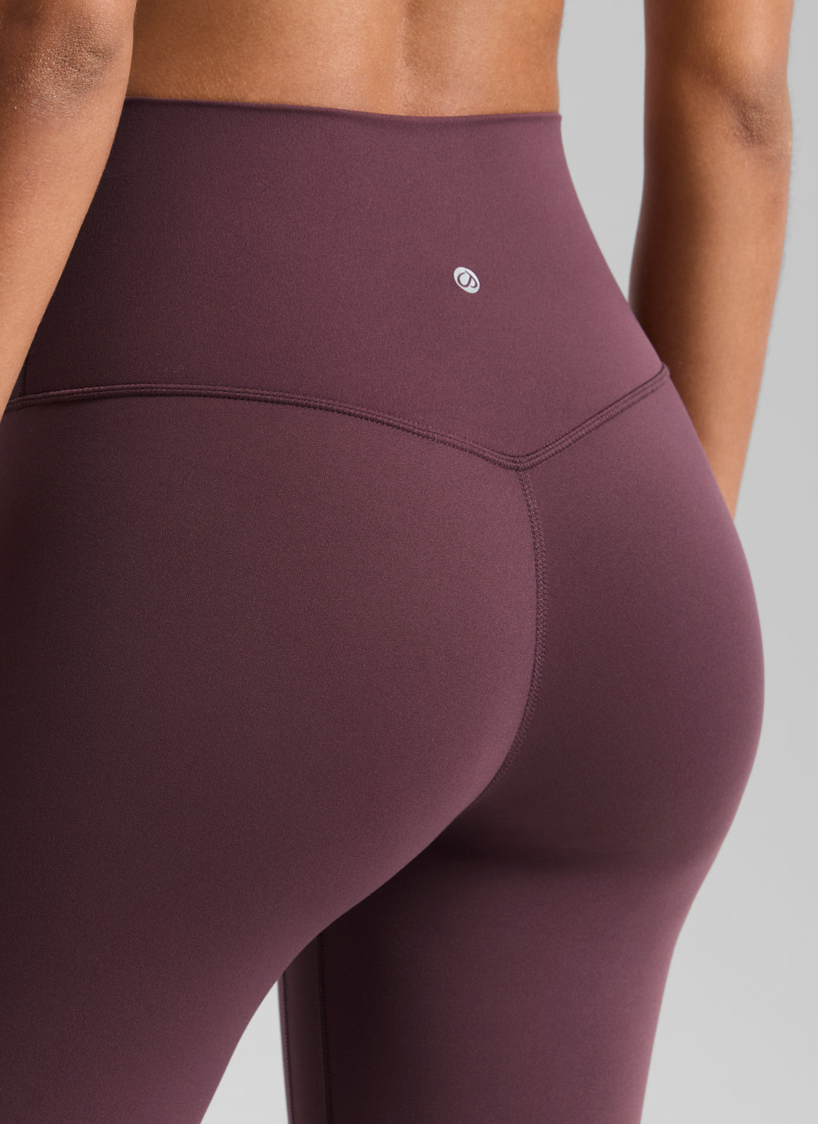 CRZ YOGA Damen Butterluxe Keine Vordernaht Yoga Leggings - 64cm Pflaumenbraun
