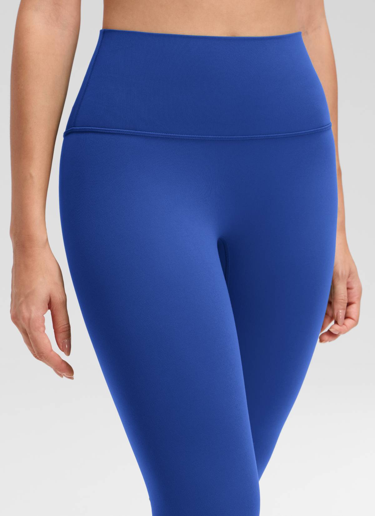 CRZ YOGA Damen Butterluxe Keine Vordernaht Yoga Leggings - 64cm Wellen Blau