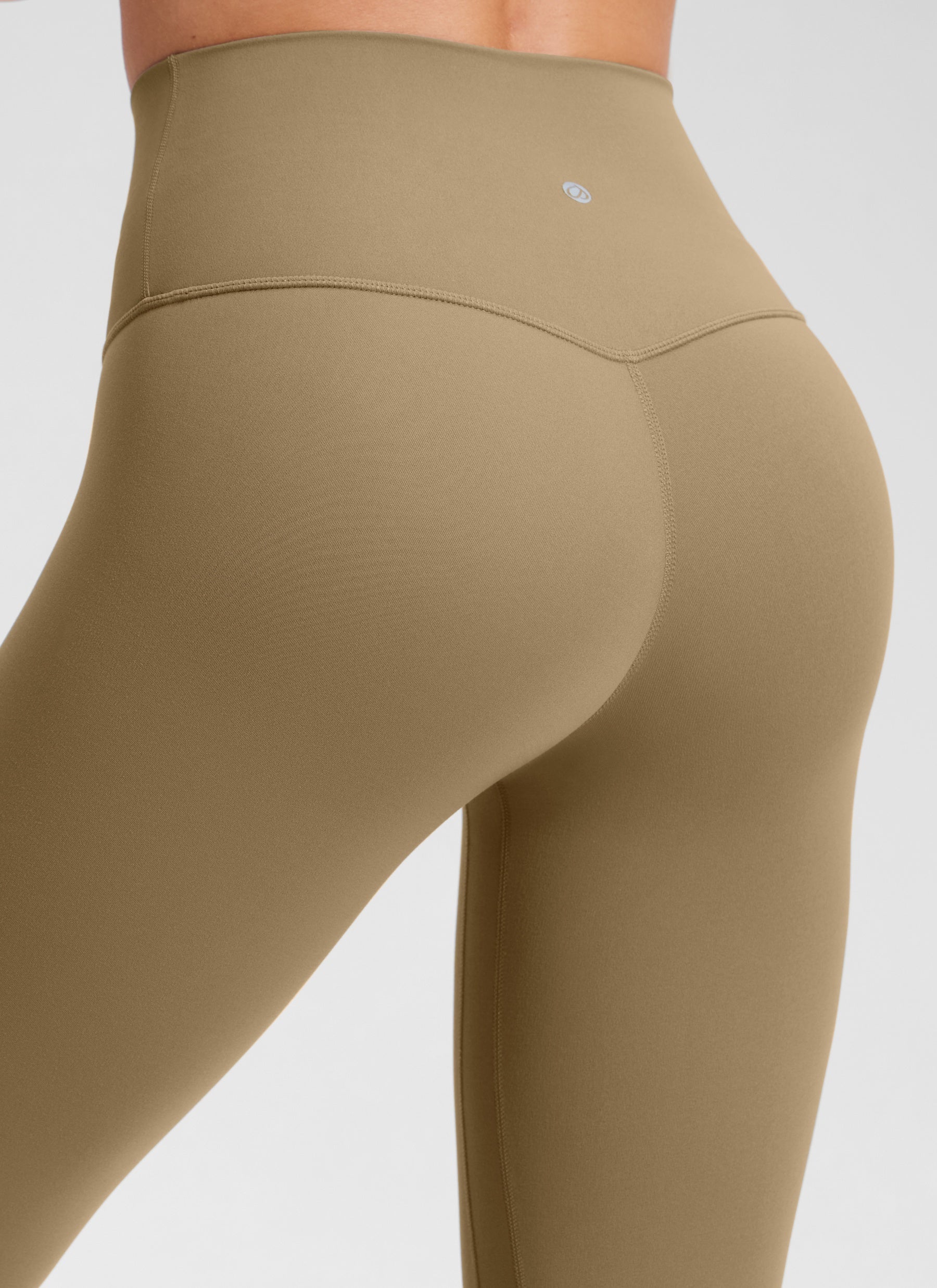 CRZ YOGA Damen Butterluxe Keine Vordernaht Yoga Leggings - 64cm Seele Braun
