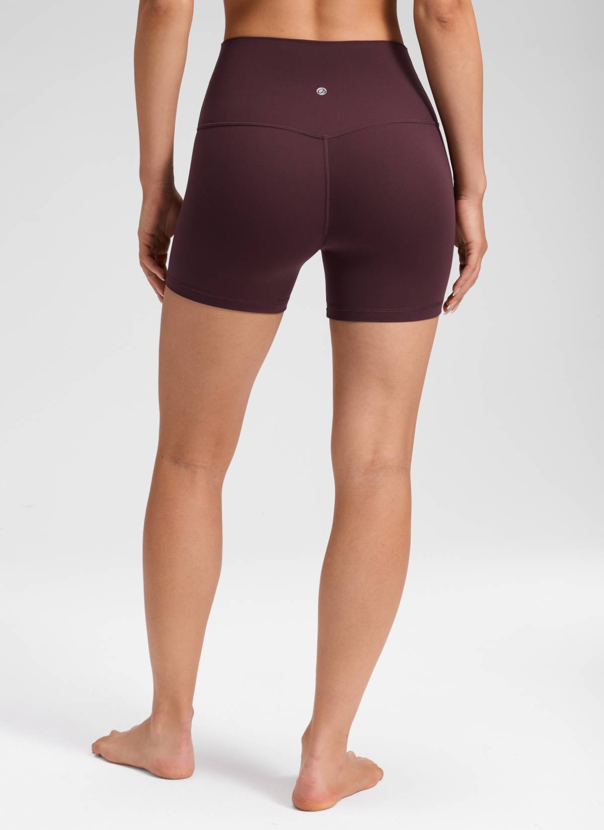 CRZ YOGA Damen Butterluxe Keine Vordernaht Hohe Taille Sporthose -10cm Reife Pflaume