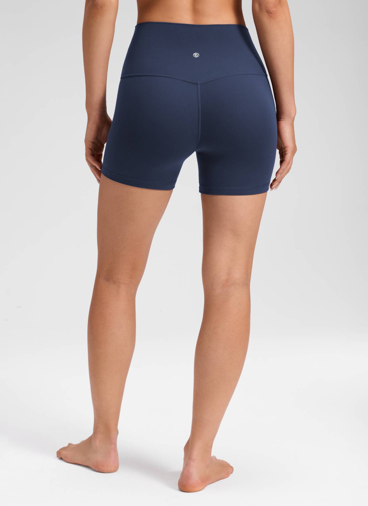 CRZ YOGA Damen Butterluxe Keine Vordernaht Hohe Taille Sporthose -10cm Club Blau