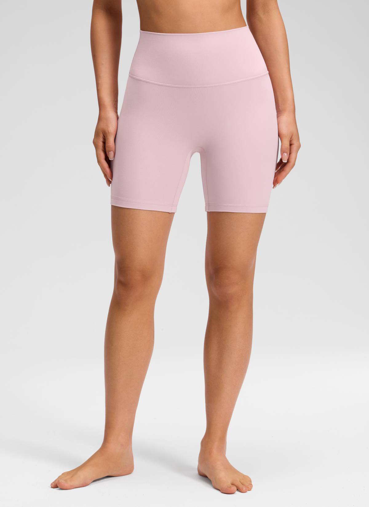 CRZ YOGA Damen Butterluxe Keine Vordernaht Hohe Taille Sporthose -15cm Rosa Haze