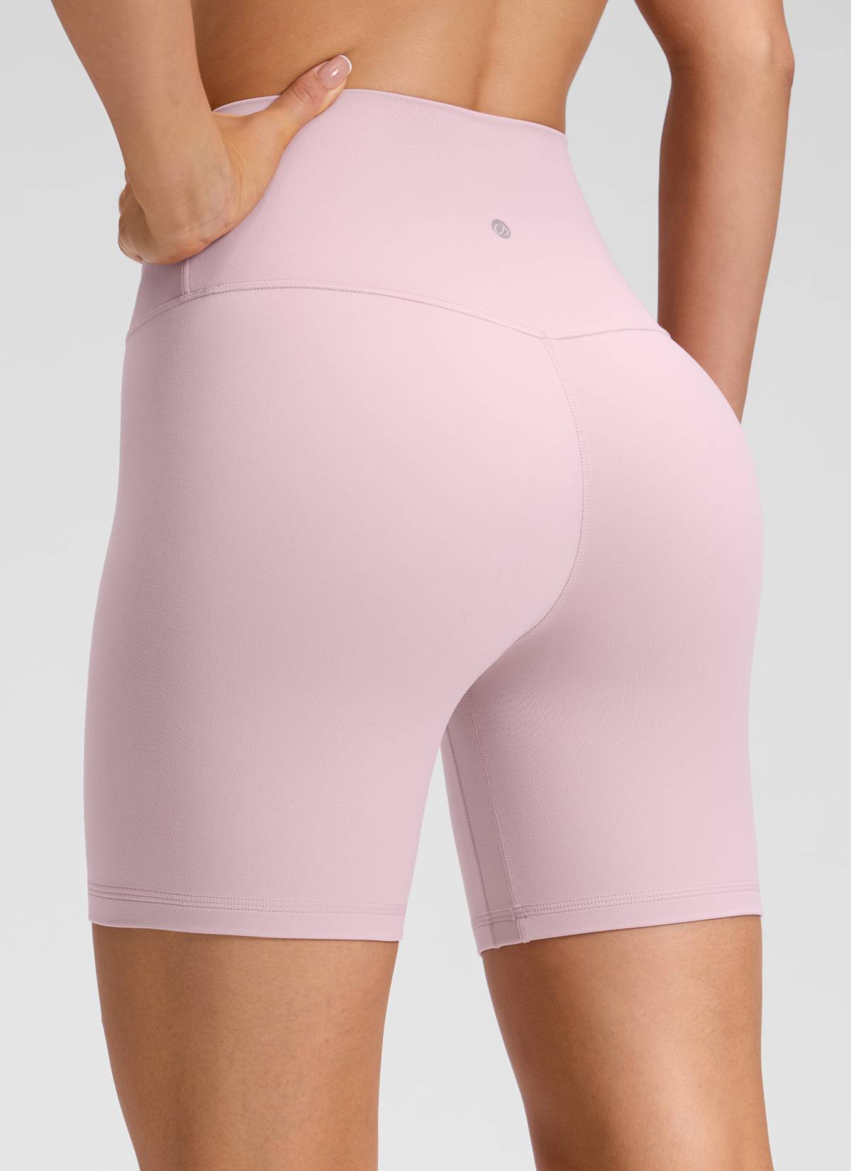 CRZ YOGA Damen Butterluxe Keine Vordernaht Hohe Taille Sporthose -15cm Rosa Haze