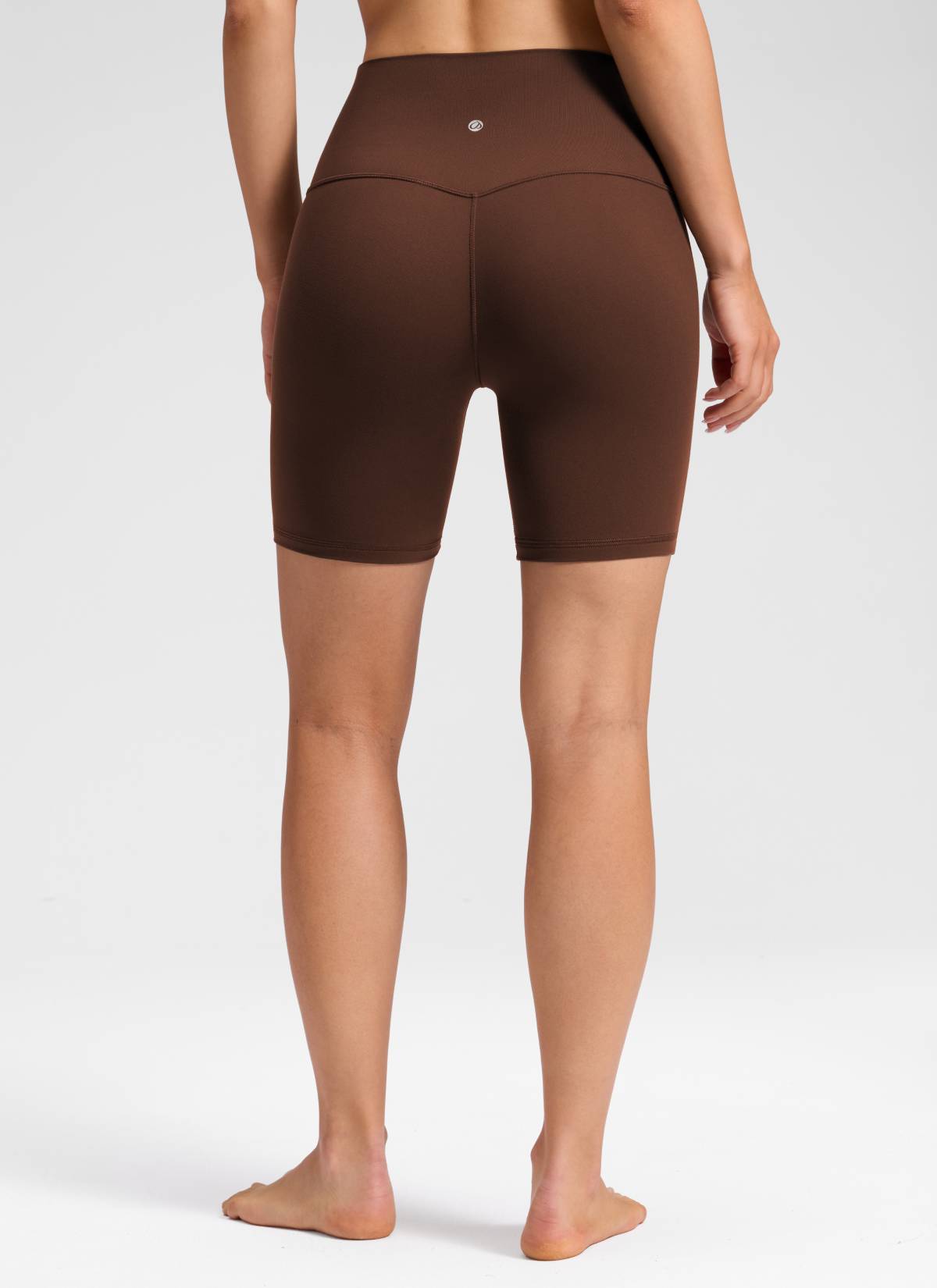 CRZ YOGA Damen Butterluxe Keine Vordernaht Hohe Taille Sporthose -15cm Lava Braun