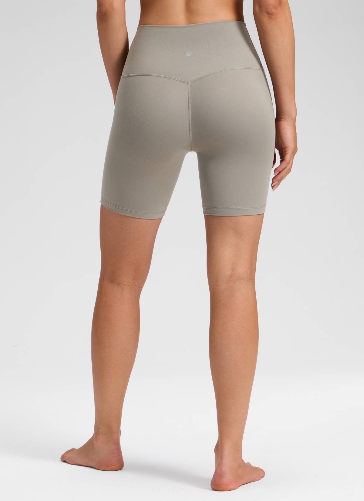 CRZ YOGA Damen Butterluxe Keine Vordernaht Hohe Taille Sporthose -15cm Warmes Aschgrau