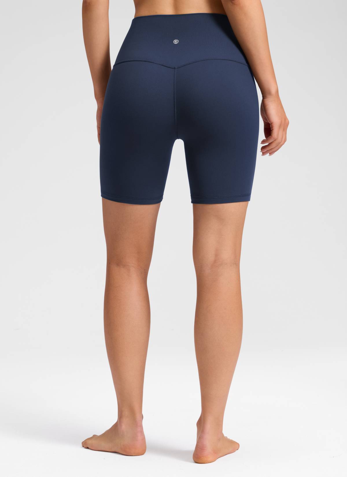 CRZ YOGA Damen Butterluxe Keine Vordernaht Hohe Taille Sporthose -15cm Club Blau