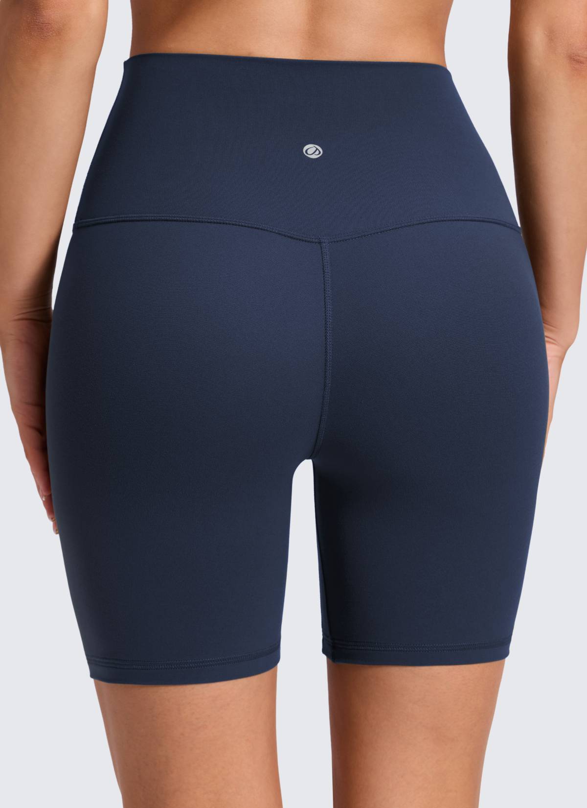 CRZ YOGA Damen Butterluxe Keine Vordernaht Hohe Taille Sporthose -15cm Club Blau