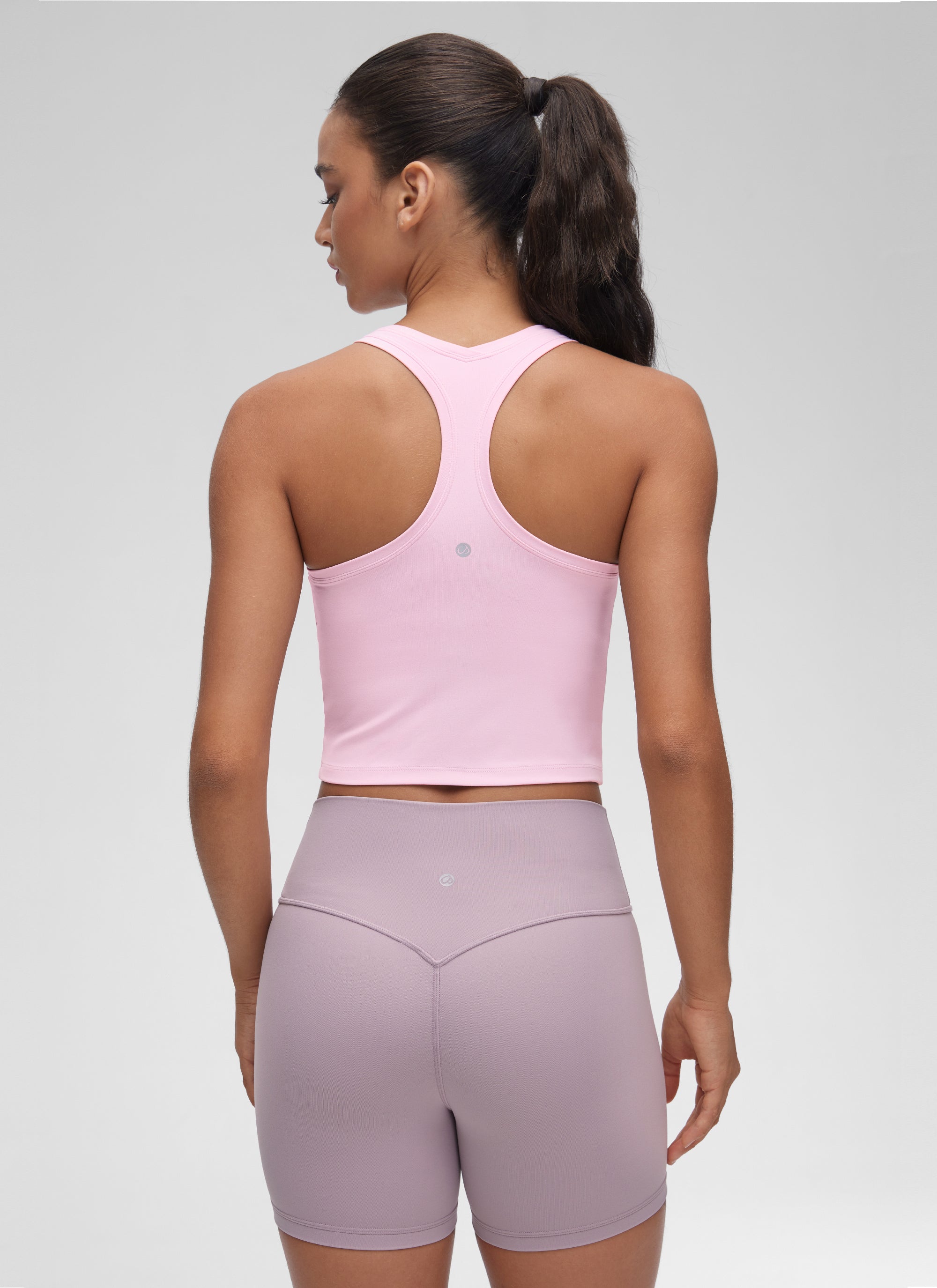 CRZ YOGA Damen Butterluxe U-Ausschnitt Racerback Yoga Tanktop Rosa Pfingstrose