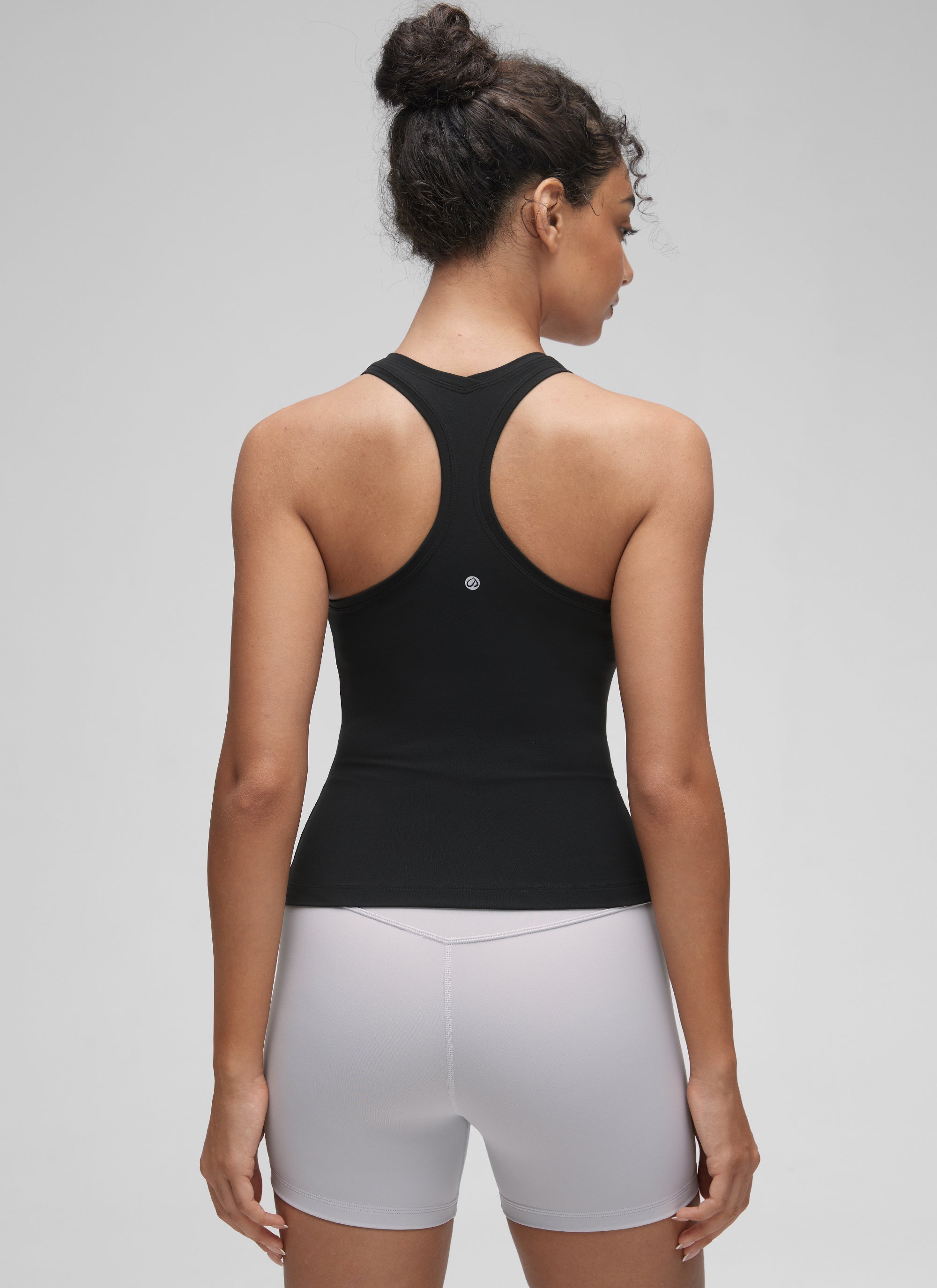 CRZ YOGA Damen Butterluxe Racerback Ärmelloses Shirt Schwarz