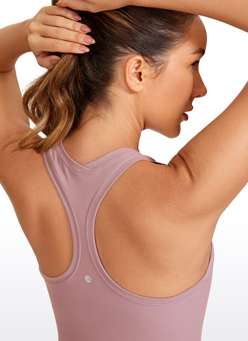 CRZ YOGA Damen Butterluxe Racerback Ärmelloses Shirt Rose duftendes Lila