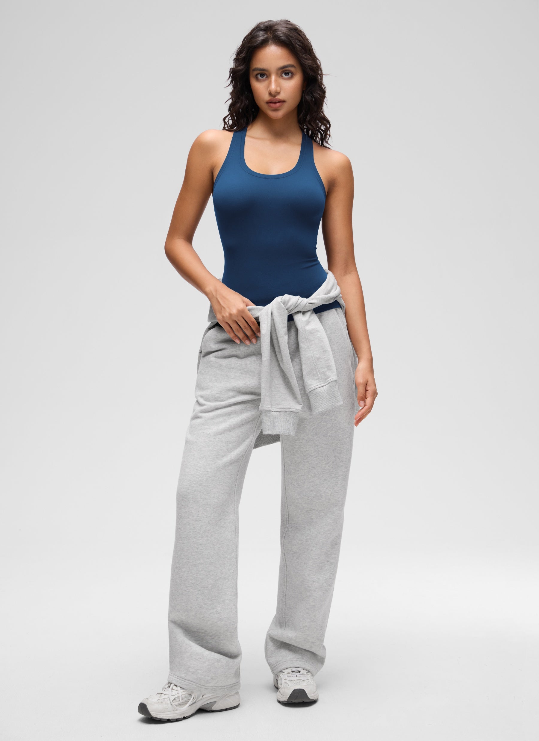 CRZ YOGA Damen Butterluxe Racerback Ärmelloses Shirt FRANZÖSISCHE MARINE