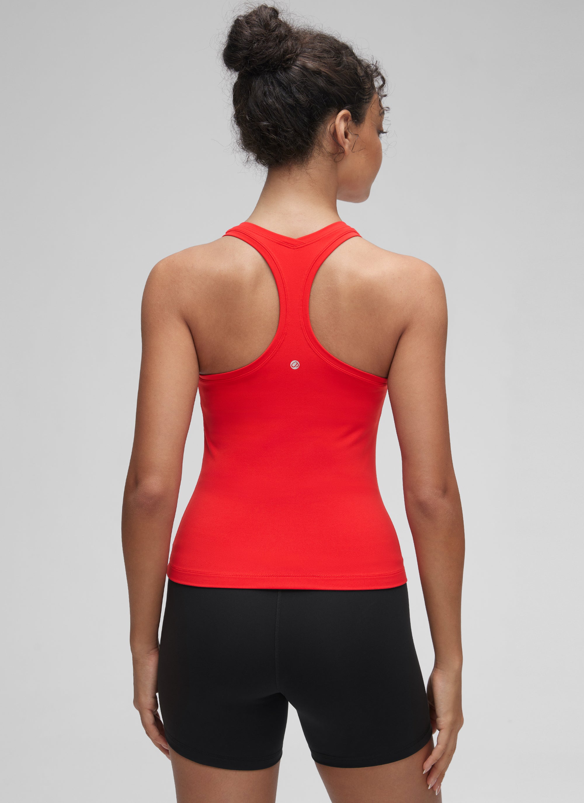 CRZ YOGA Damen Butterluxe Racerback Ärmelloses Shirt Tiefrot