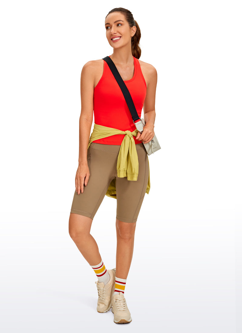 CRZ YOGA Damen Butterluxe Racerback Ärmelloses Shirt Dunkelrot