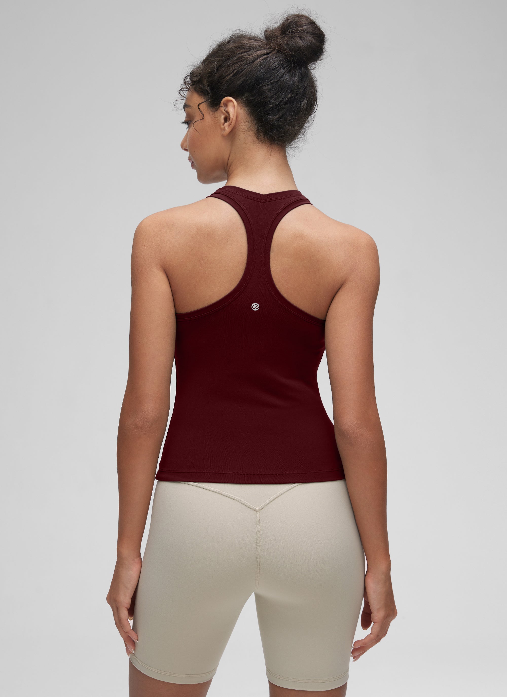 CRZ YOGA Damen Butterluxe Racerback Ärmelloses Shirt Roter Merlot