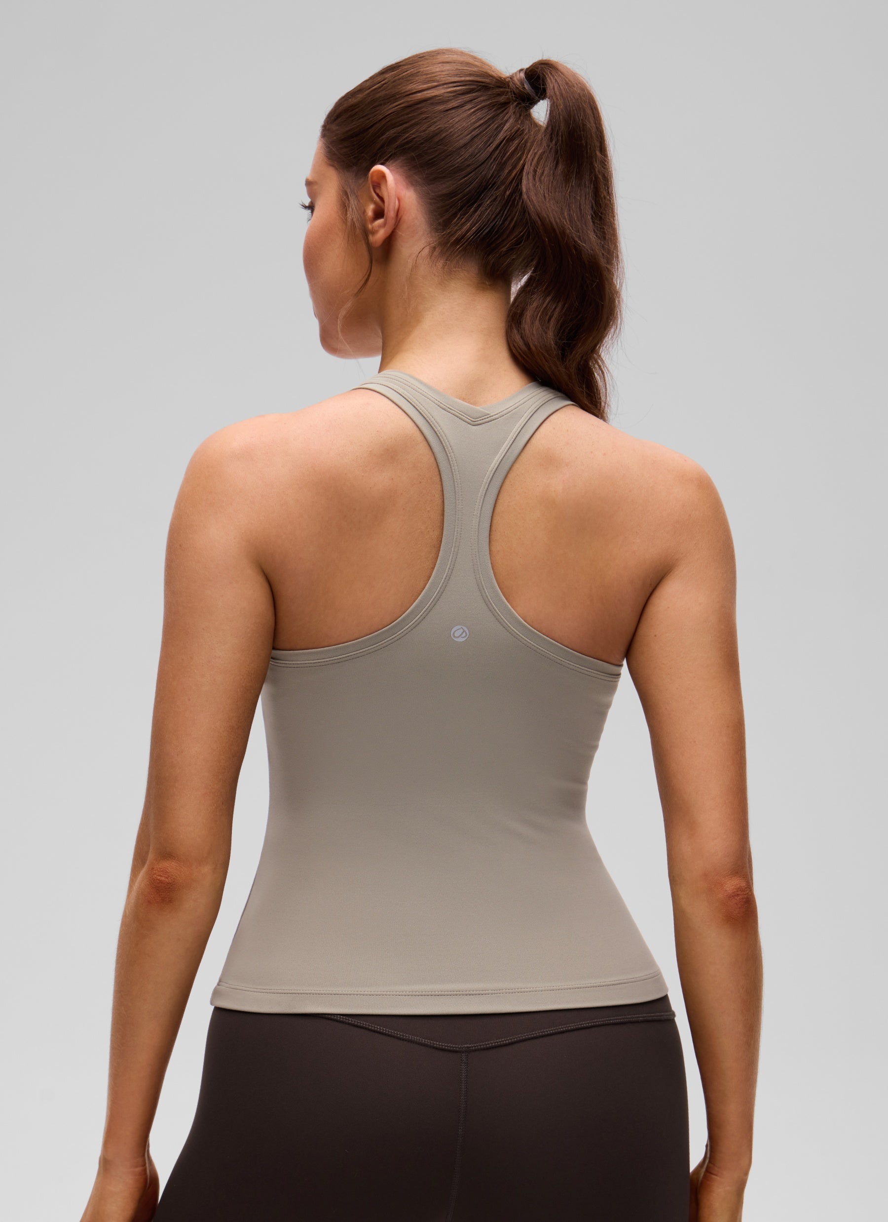 CRZ YOGA Damen Butterluxe Racerback Ärmelloses Shirt Warmes Aschgrau