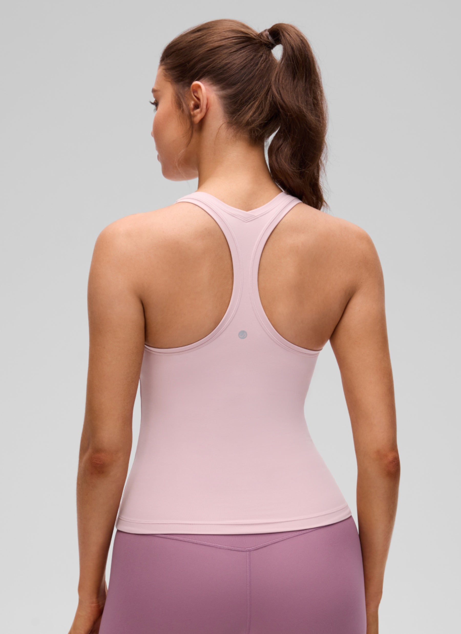 CRZ YOGA Damen Butterluxe Racerback Ärmelloses Shirt Rosa Haze
