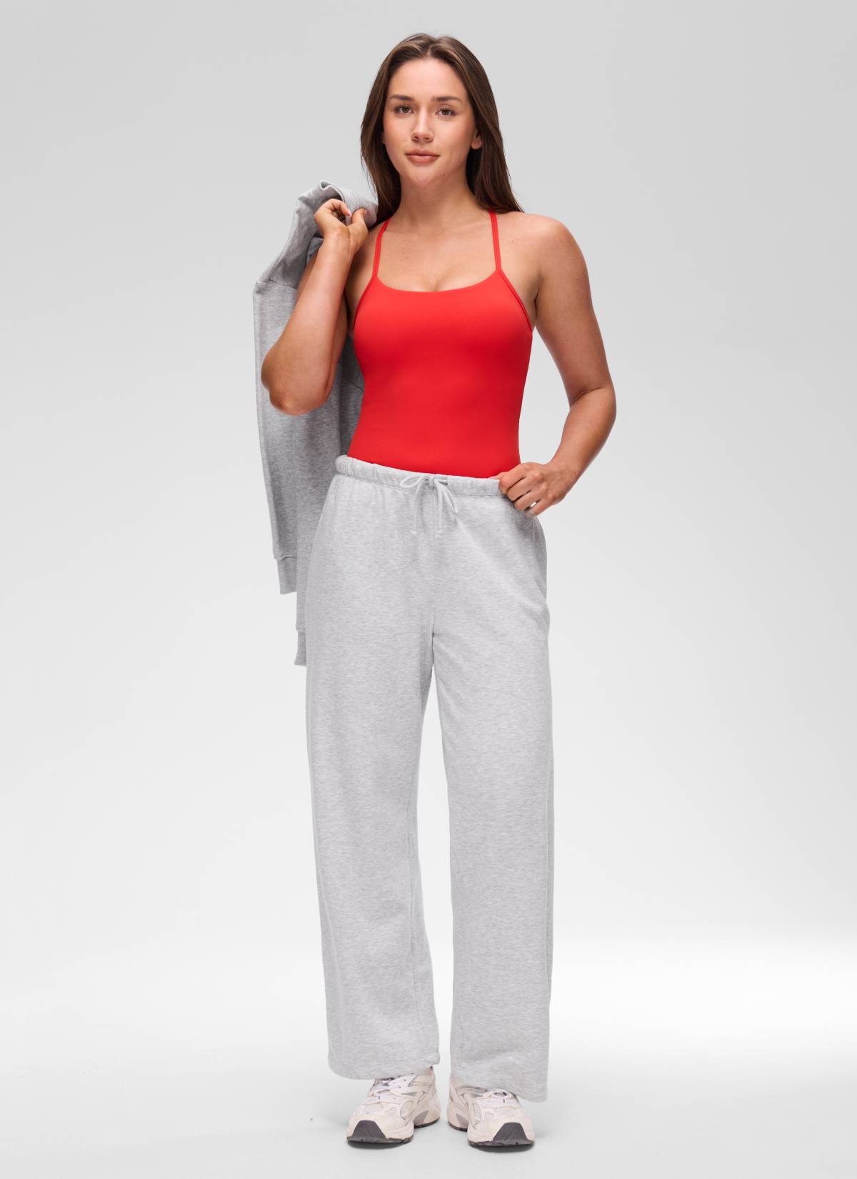 CRZ YOGA Damen Butterluxe Racerback Crew Ausschnitt Tank Top Tiefrot