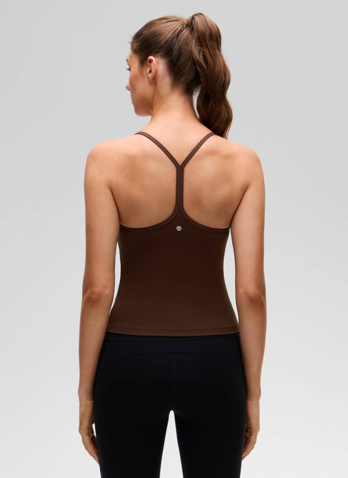 CRZ YOGA Damen Butterluxe Racerback Crew Ausschnitt Tank Top Lava Braun
