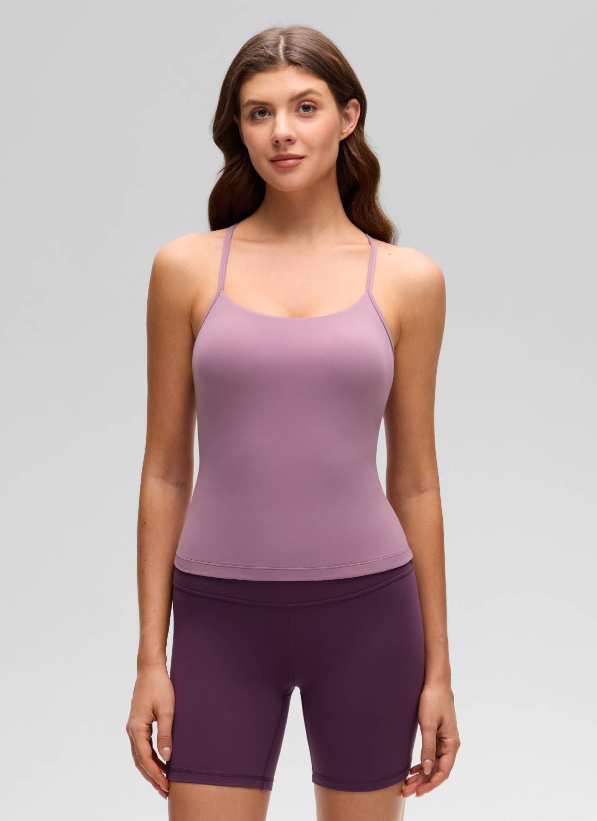 CRZ YOGA Damen Butterluxe Racerback Crew Ausschnitt Tank Top Lavendel Hell