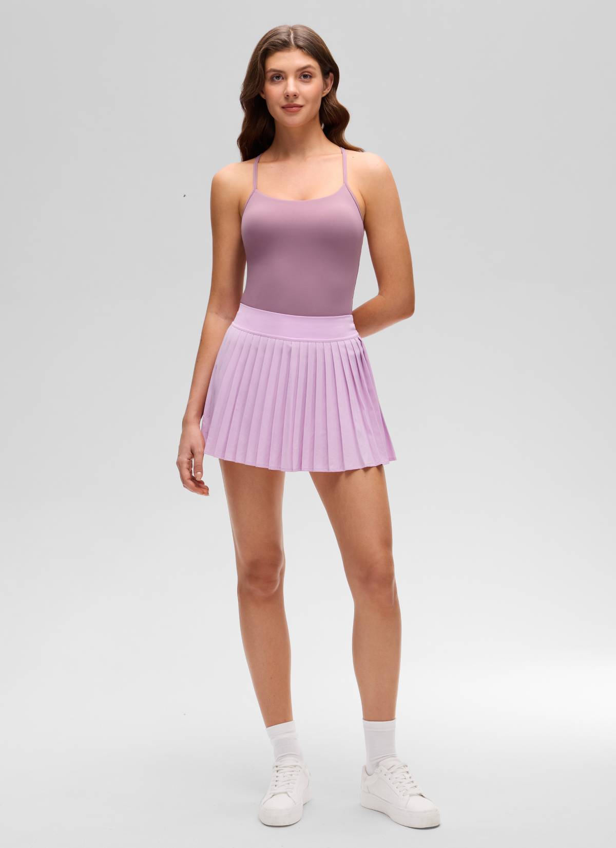 CRZ YOGA Damen Butterluxe Racerback Crew Ausschnitt Tank Top Lavendel Hell