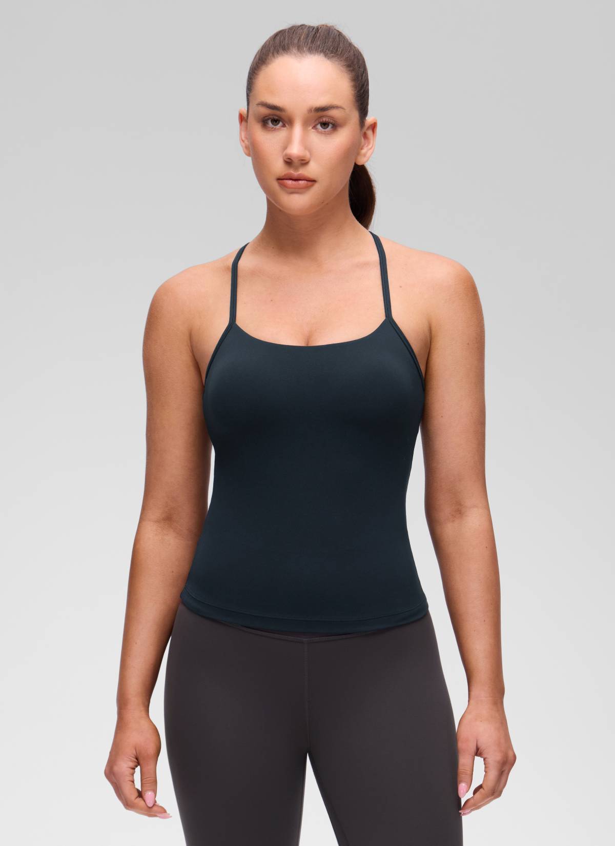 CRZ YOGA Damen Butterluxe Racerback Crew Ausschnitt Tank Top Echte Marine