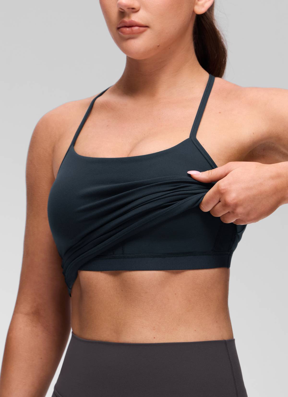 CRZ YOGA Damen Butterluxe Racerback Crew Ausschnitt Tank Top Echte Marine