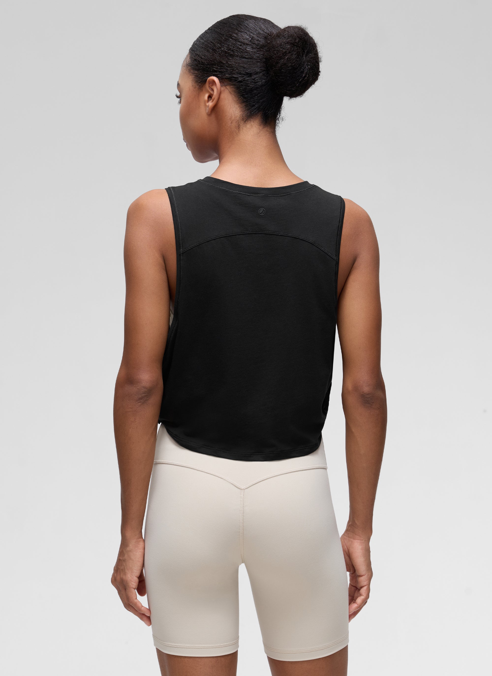 CRZ YOGA Damen Ärmelloses Sport Tank Top Leichte Fitness Crop Top Schwarz