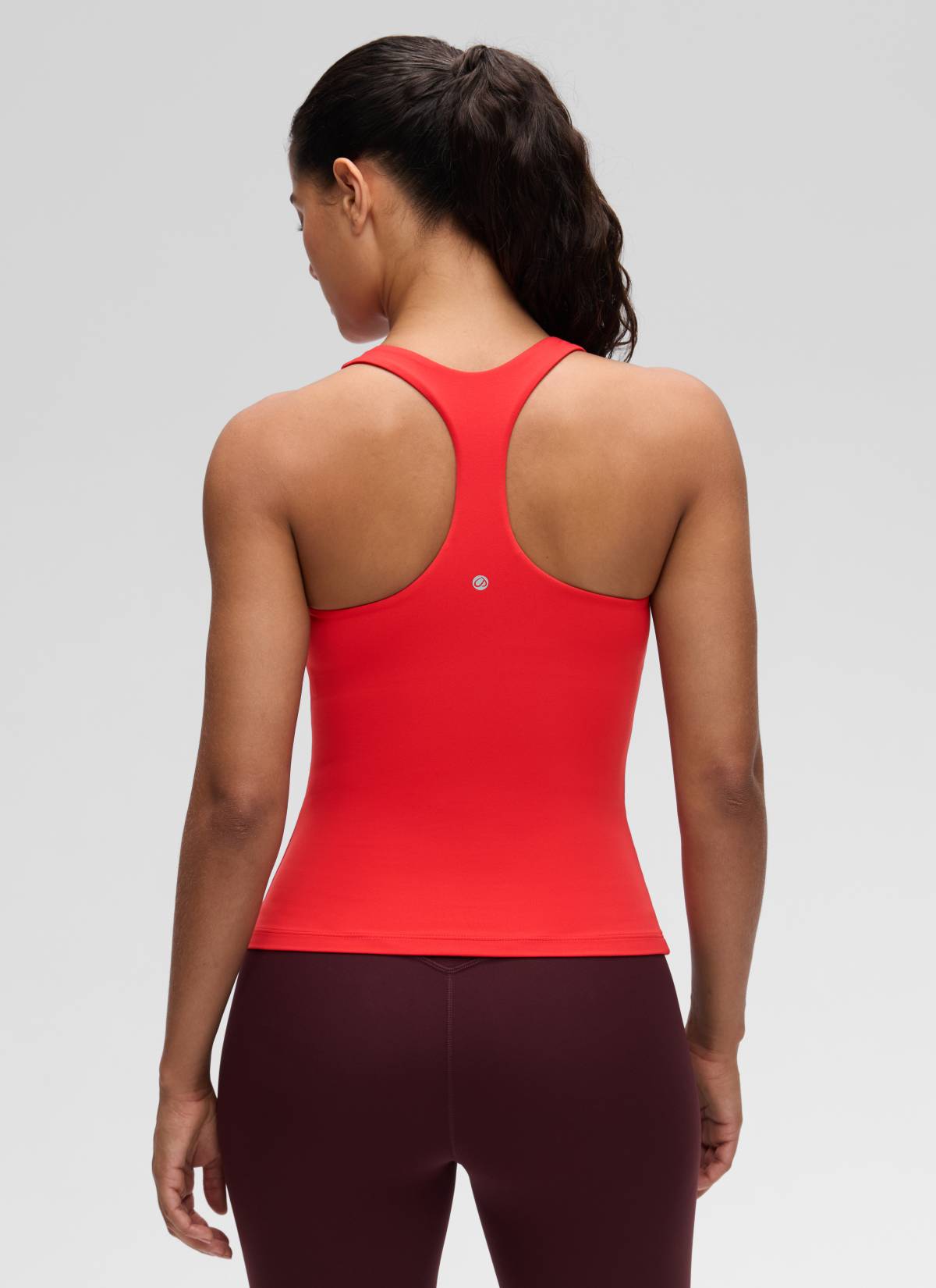 CRZ YOGA Damen Butterluxe Racerback TankTops mit Integriertem BH Tiefrot
